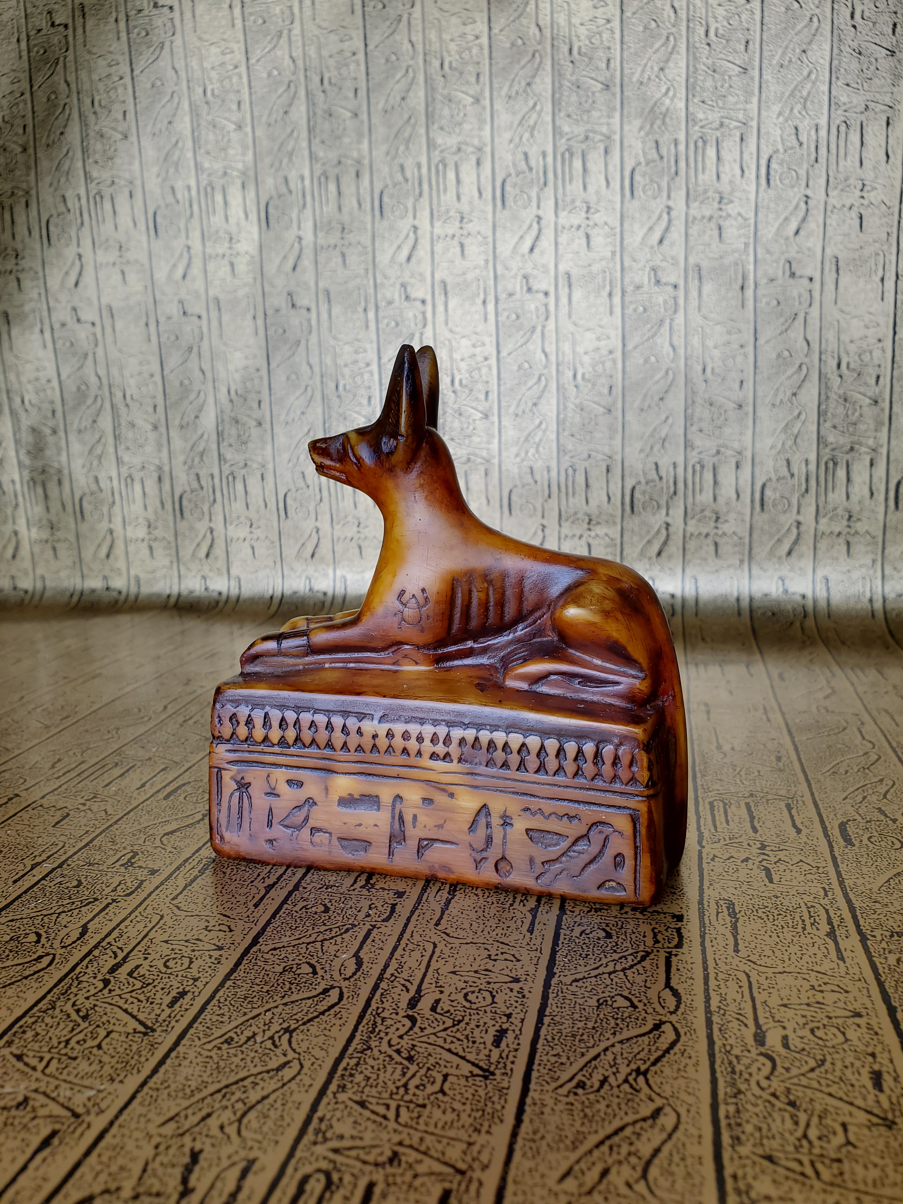 Anubis on Sarcophagus Statue