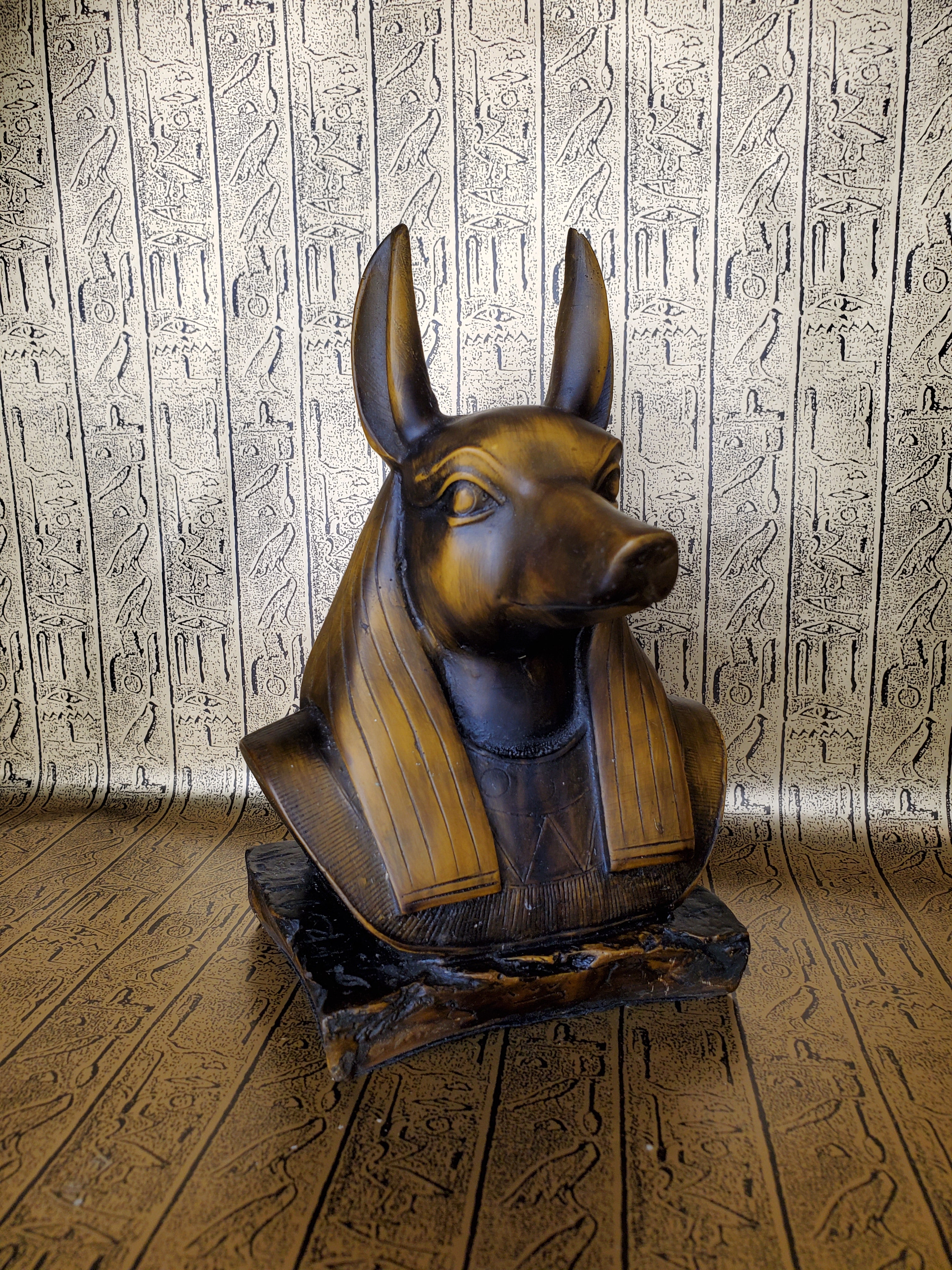 Anubis Bust Statue - Made in Egypt