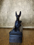 Anubis On Sarcophagus Statue - Made in Egypt