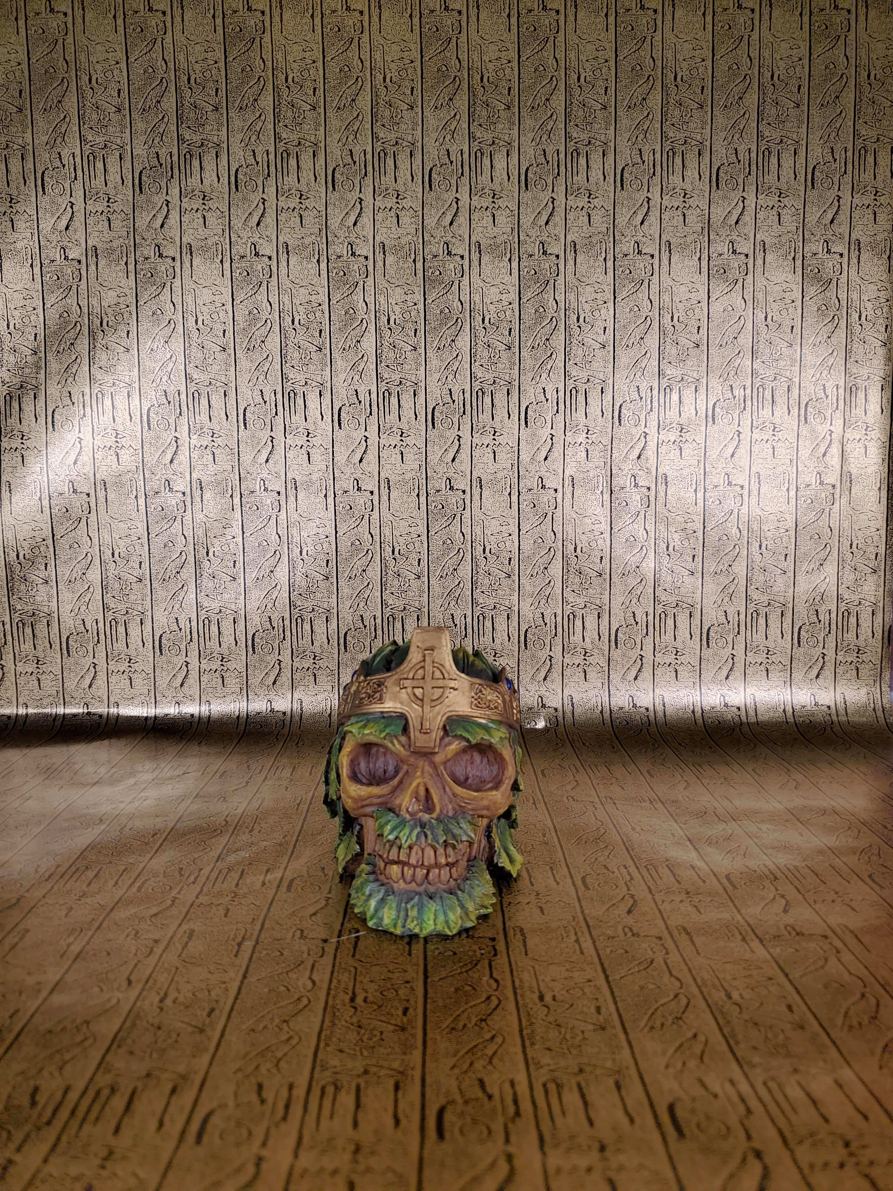 Greenman Skull Statue - Small