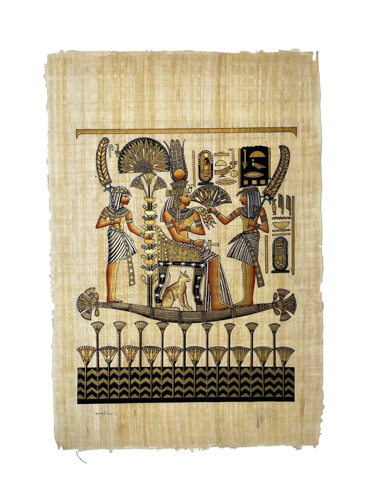 Hatshepsut on Nile Barge Papyrus