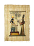 Queen Nefertari offering Lotus Flowers to Isis Papyrus