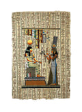 Queen Nefertari offering Lotus Flowers to Isis Papyrus