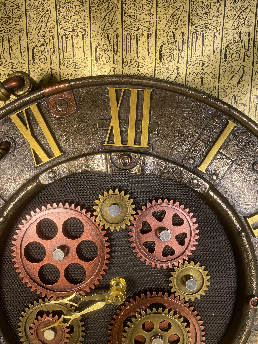 Steampunk Rivet Wall Clock