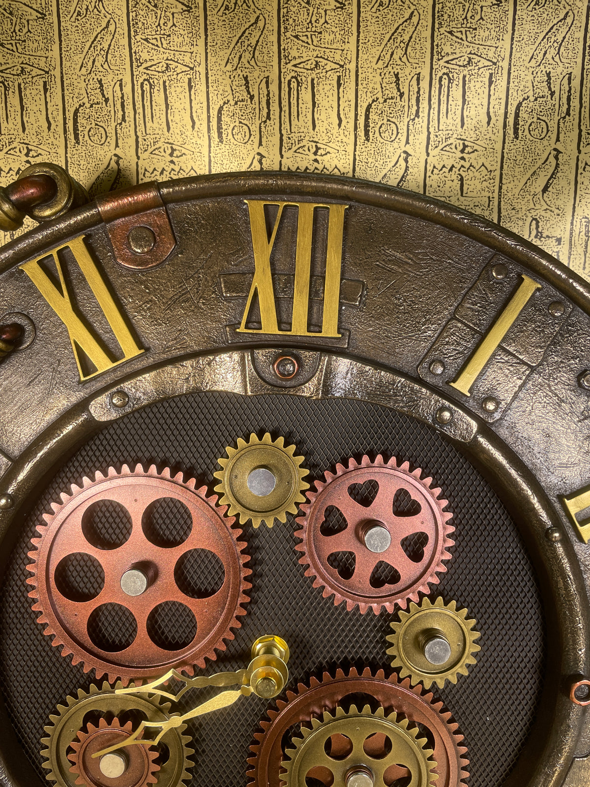 Steampunk Rivet Wall Clock