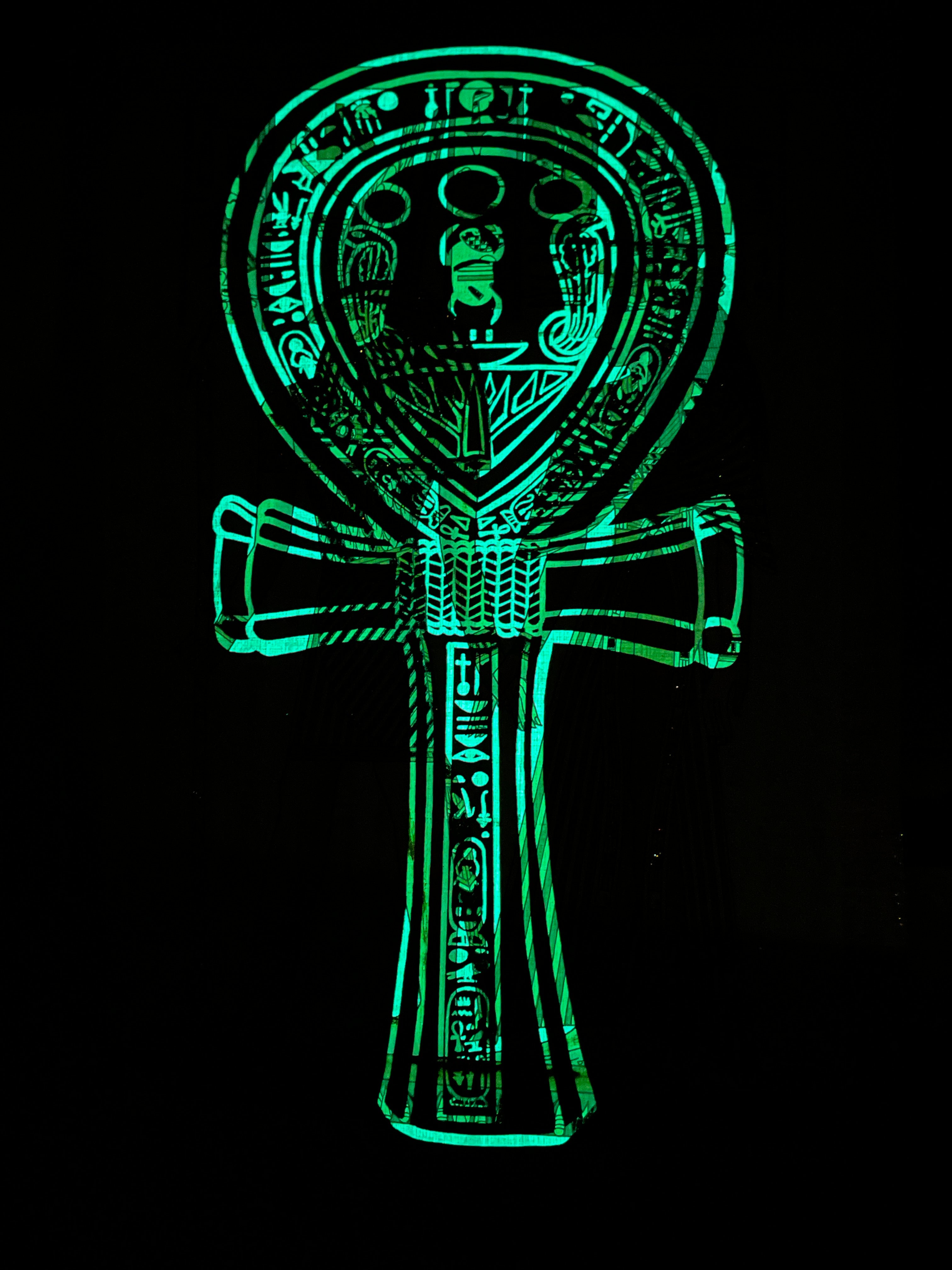 Ankh Glow in the Dark Papyrus - Glow in the Dark 30x40cm