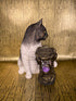 Cat with Sand Timer Statue