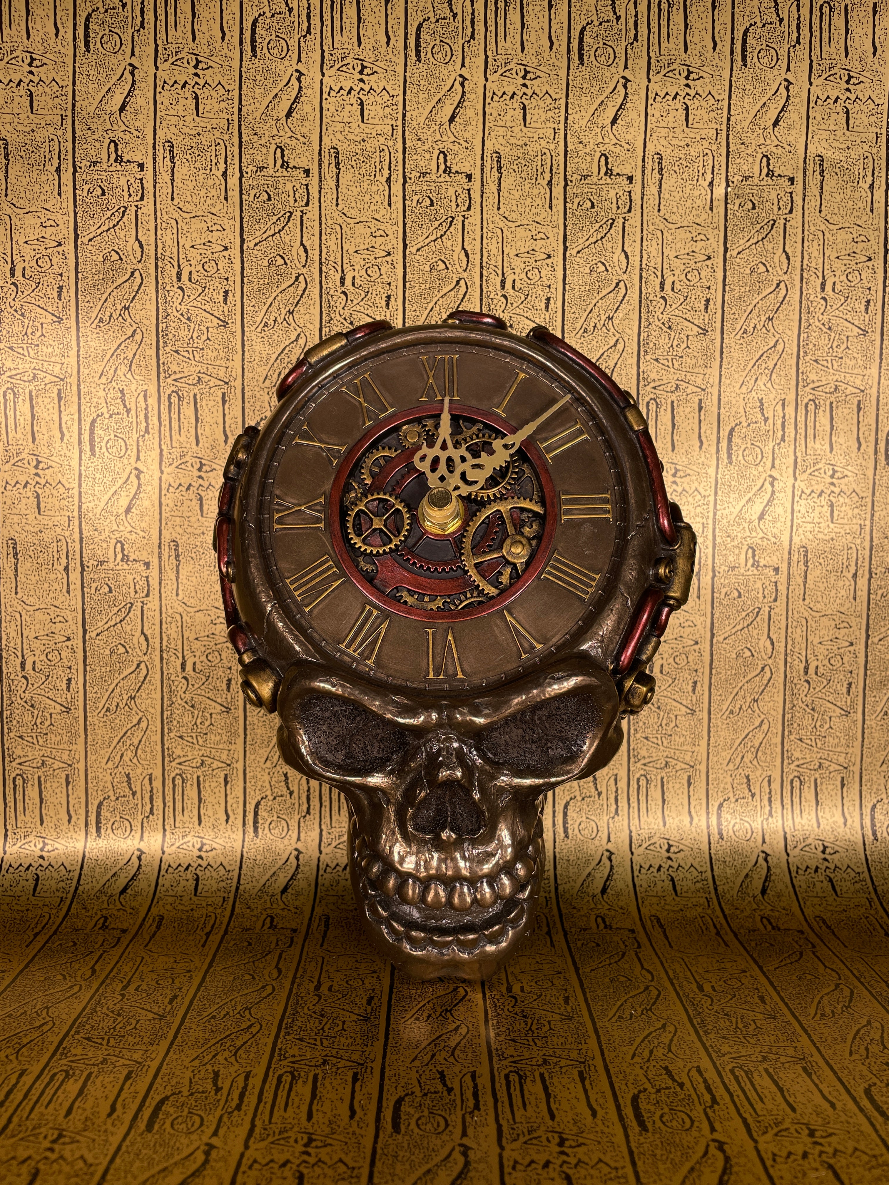 Steampunk Skull Clock