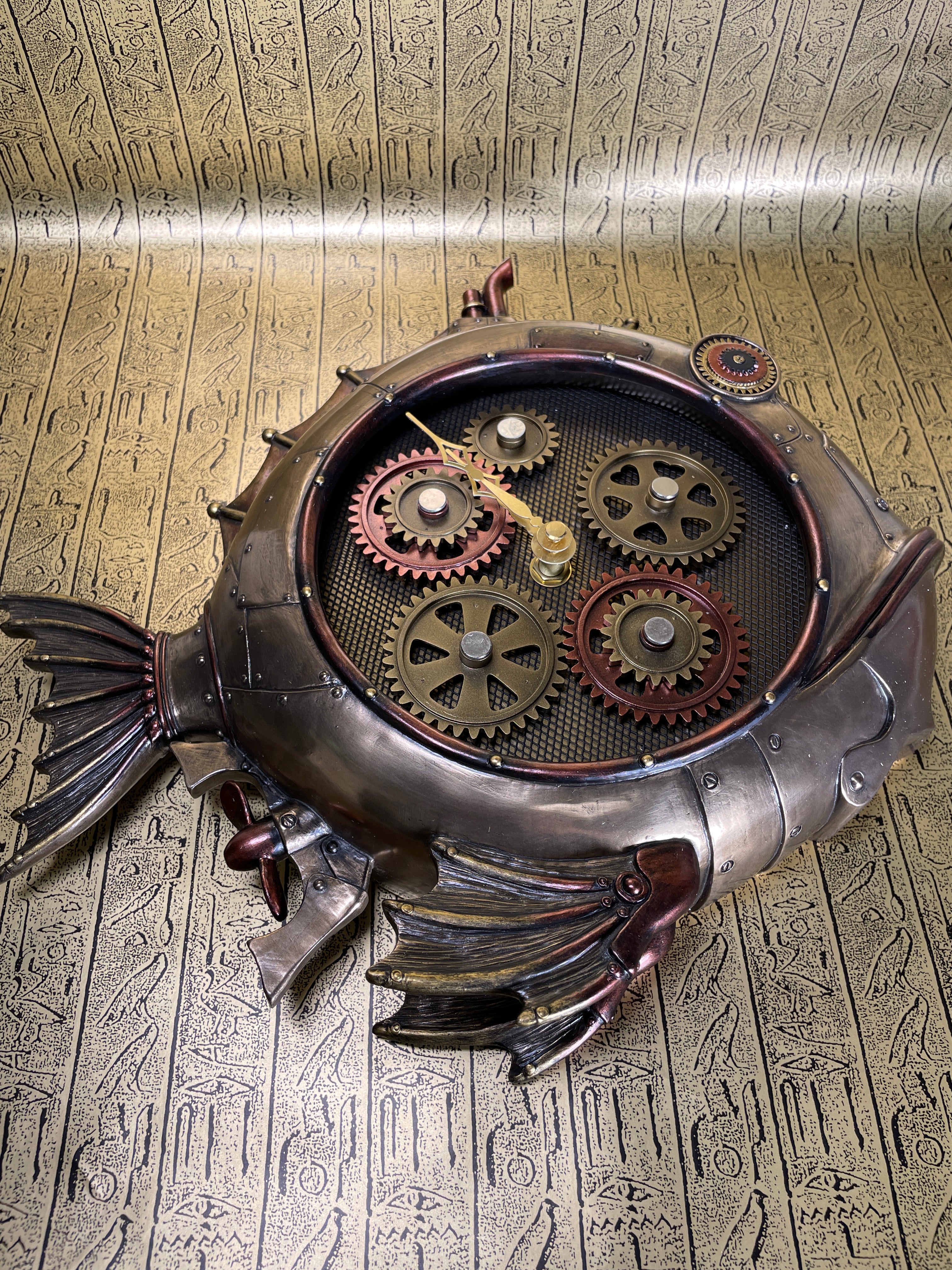 Steampunk Fish Wall Clock