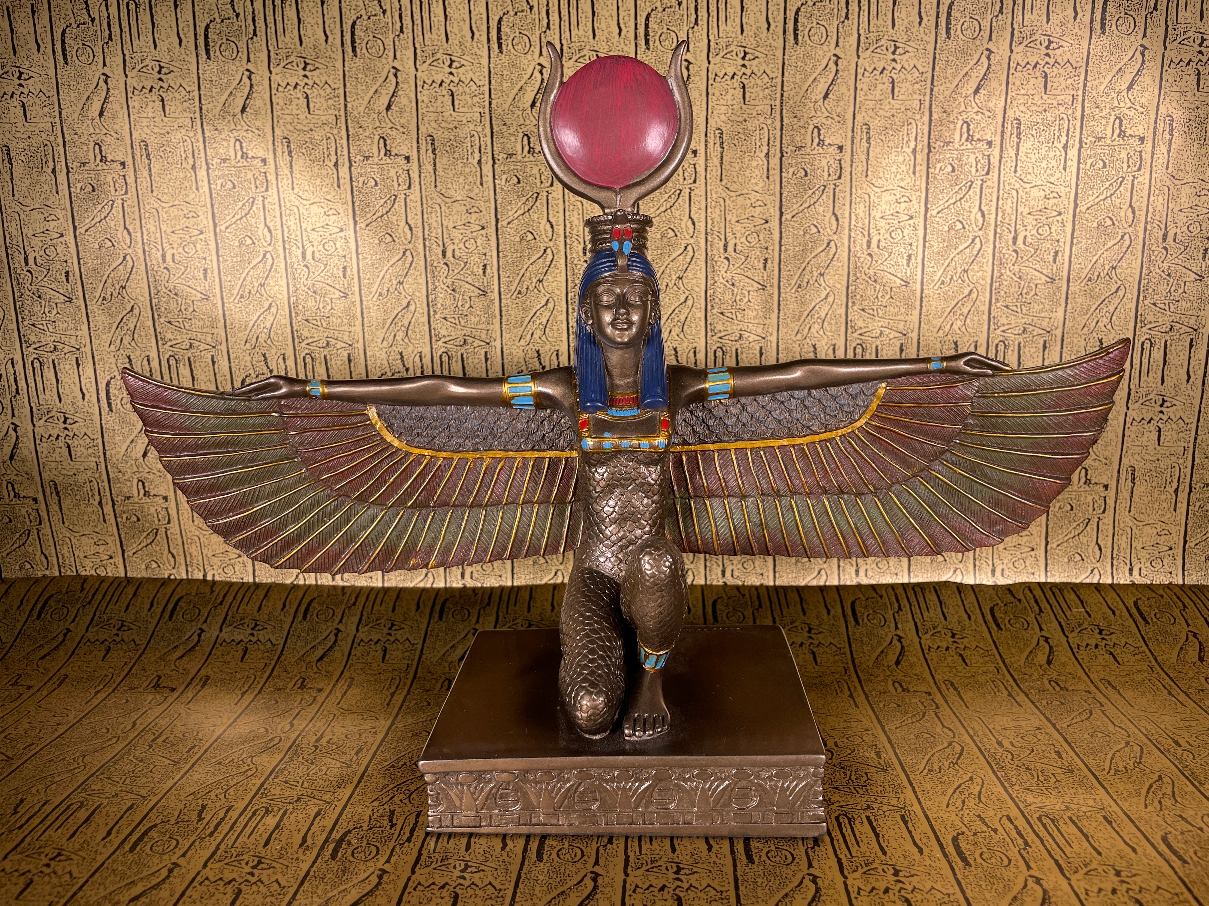 Goddess Isis Kneeling Statue