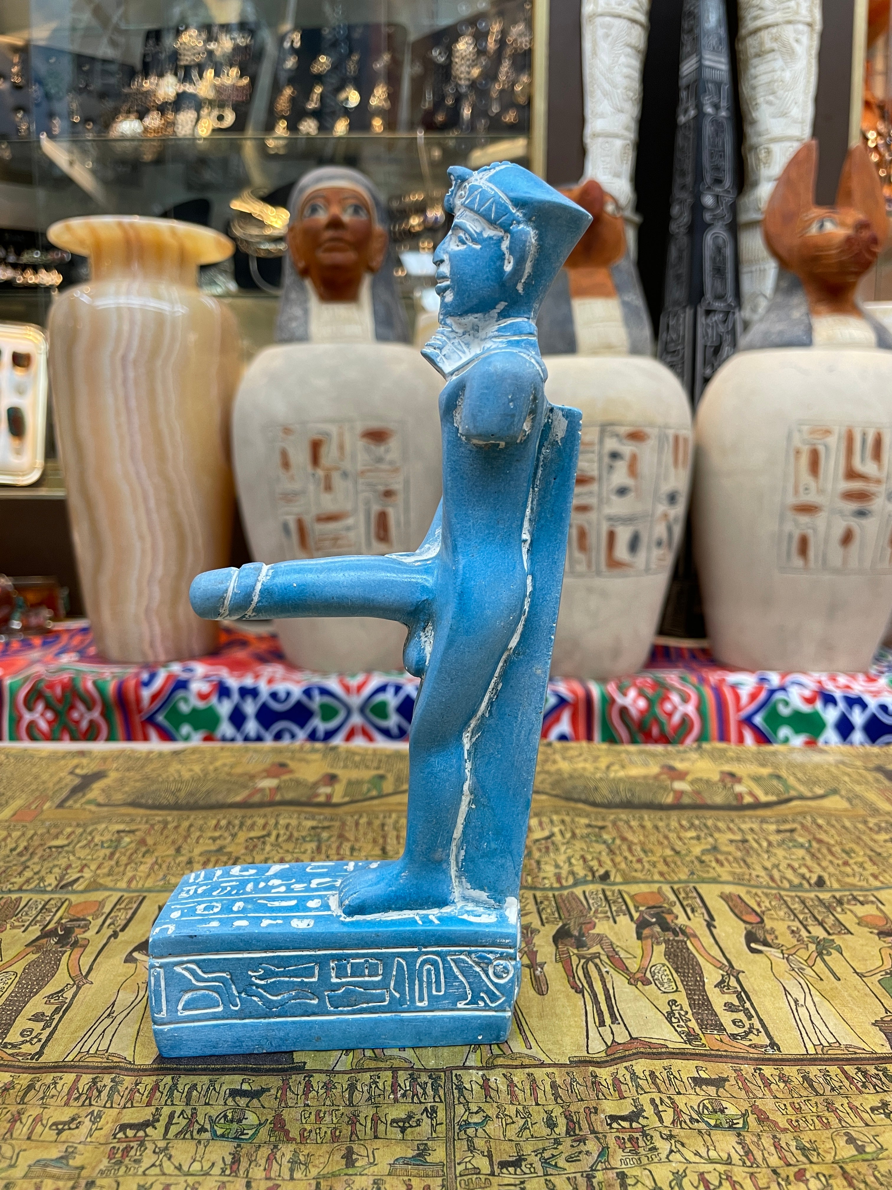 Min Statue - Handmade in Egypt