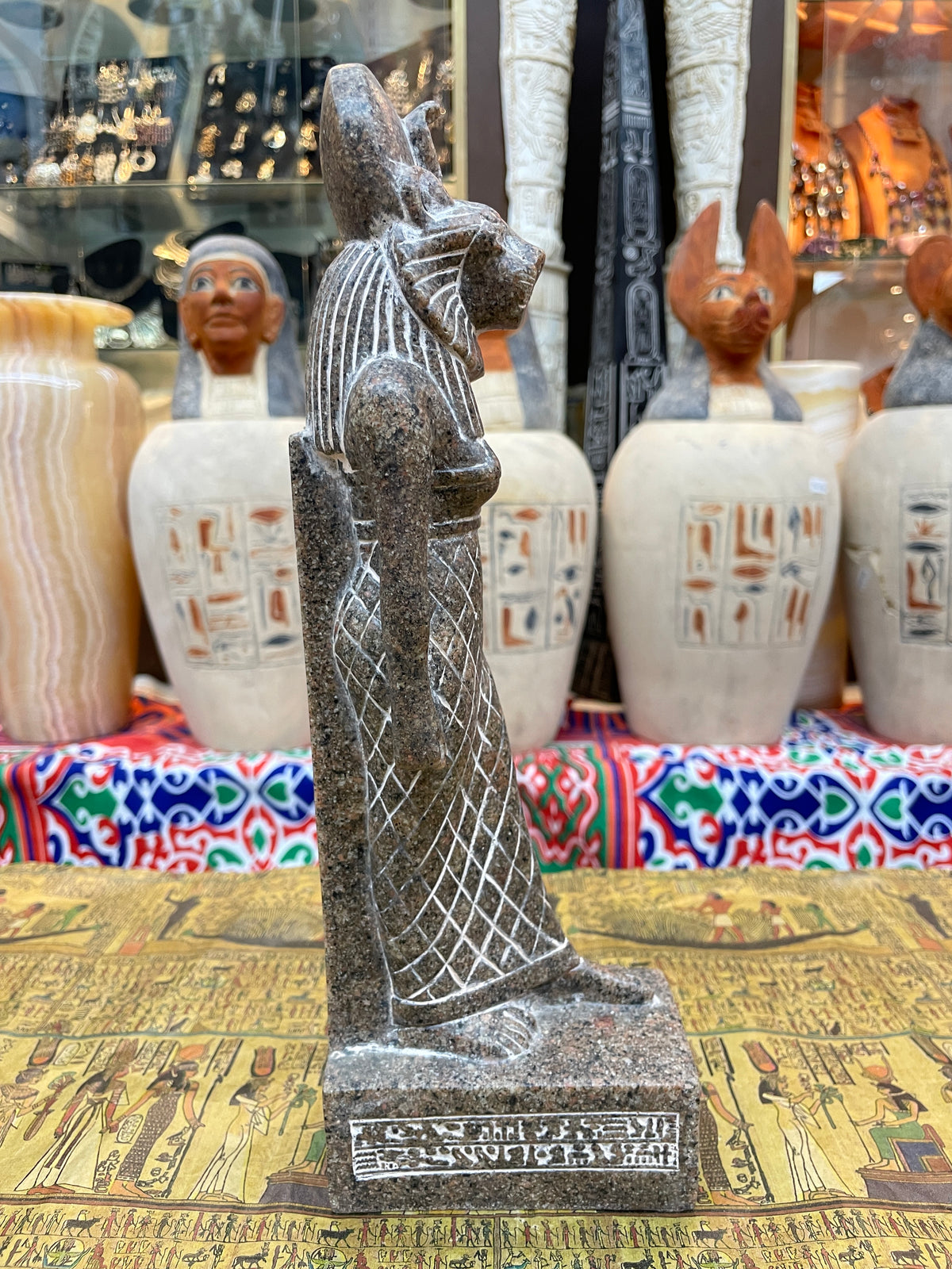 Sekhmet Statue - Dark Finish, 30 cm