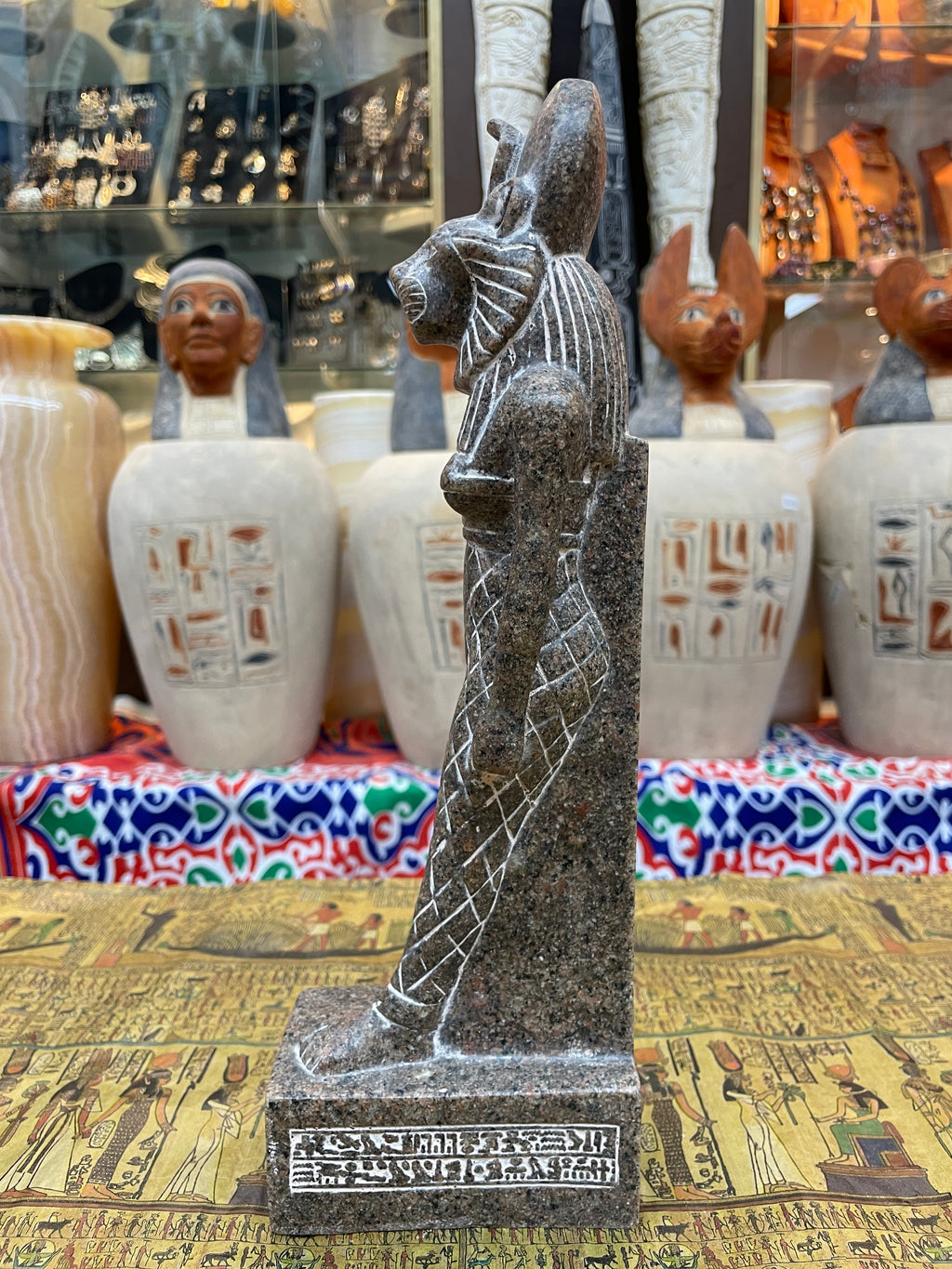 Sekhmet Statue - Dark Finish, 30 cm