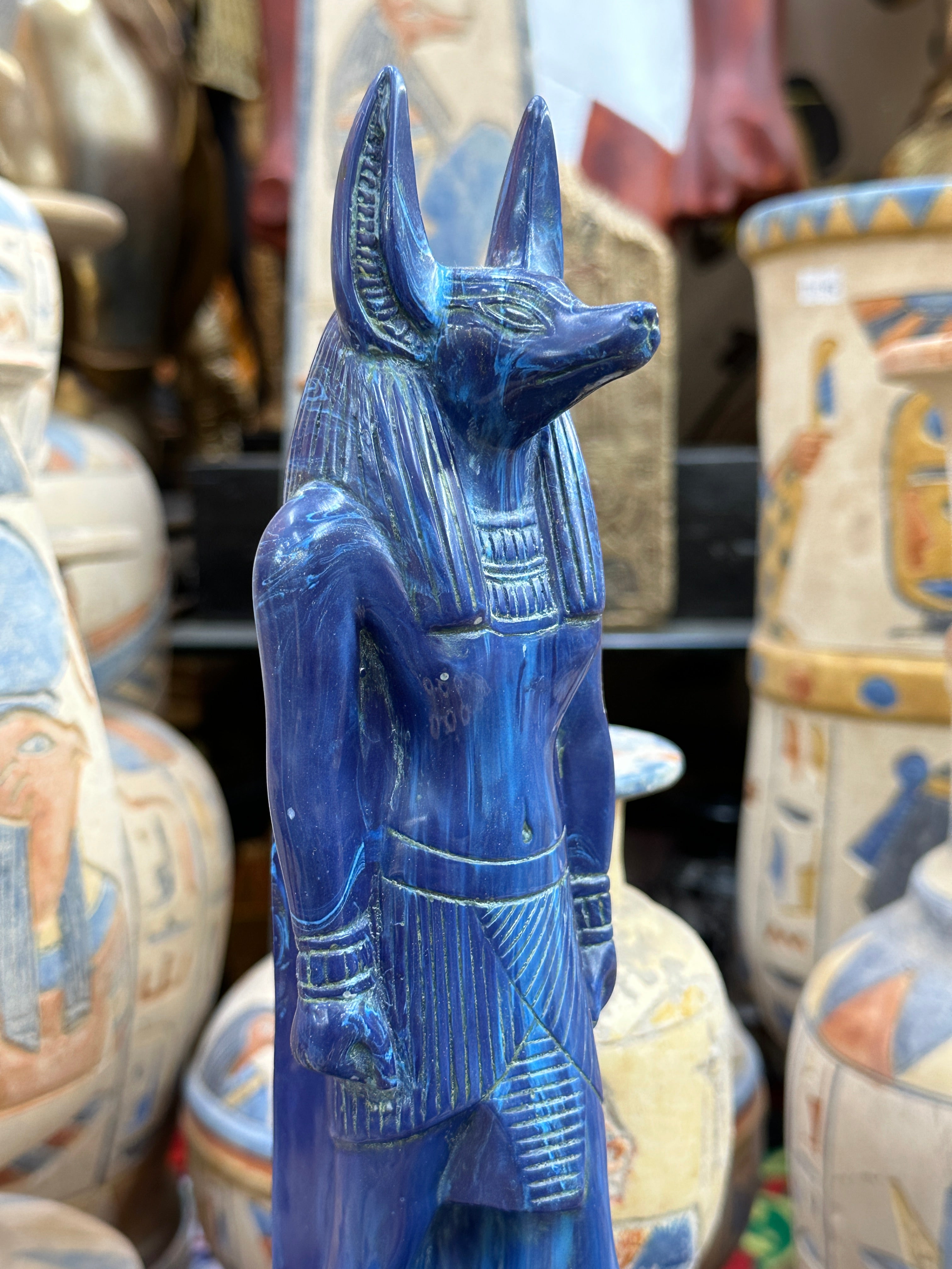 Anubis Statue - Lapis Blue