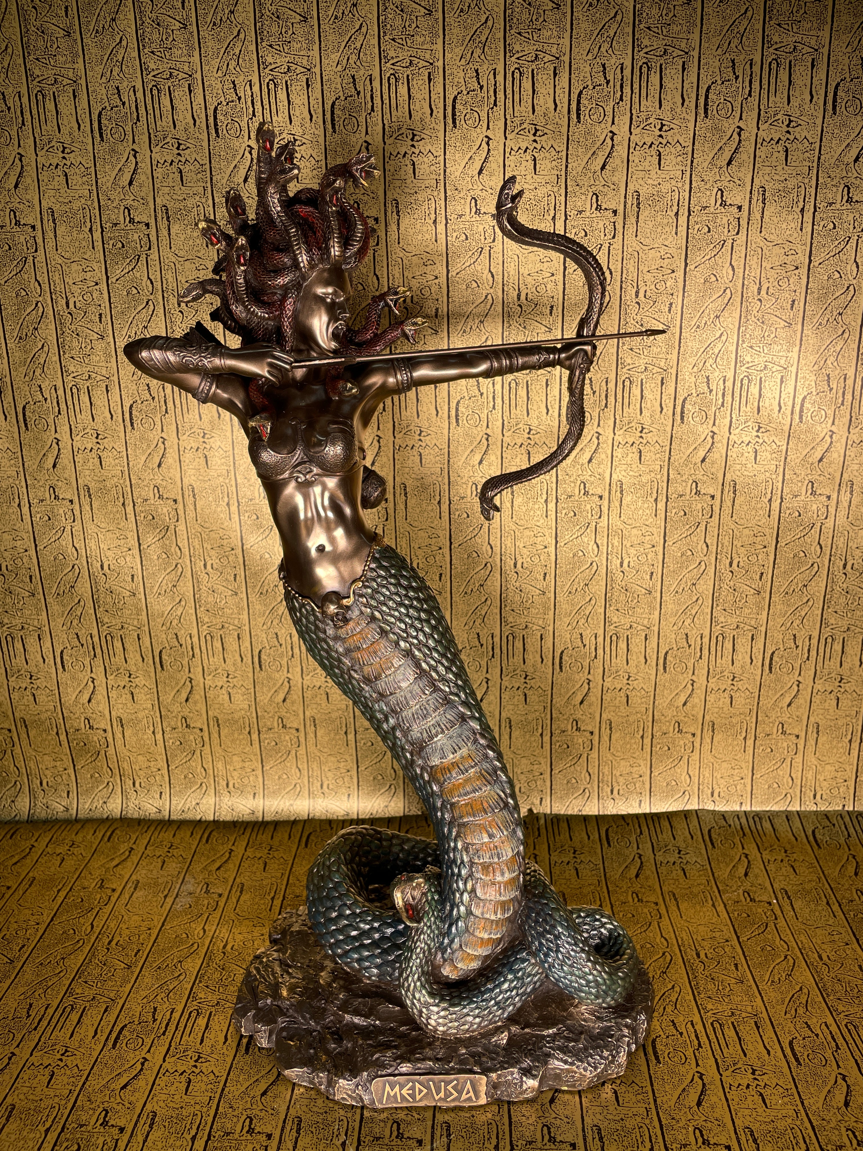 Furious Medusa Statue