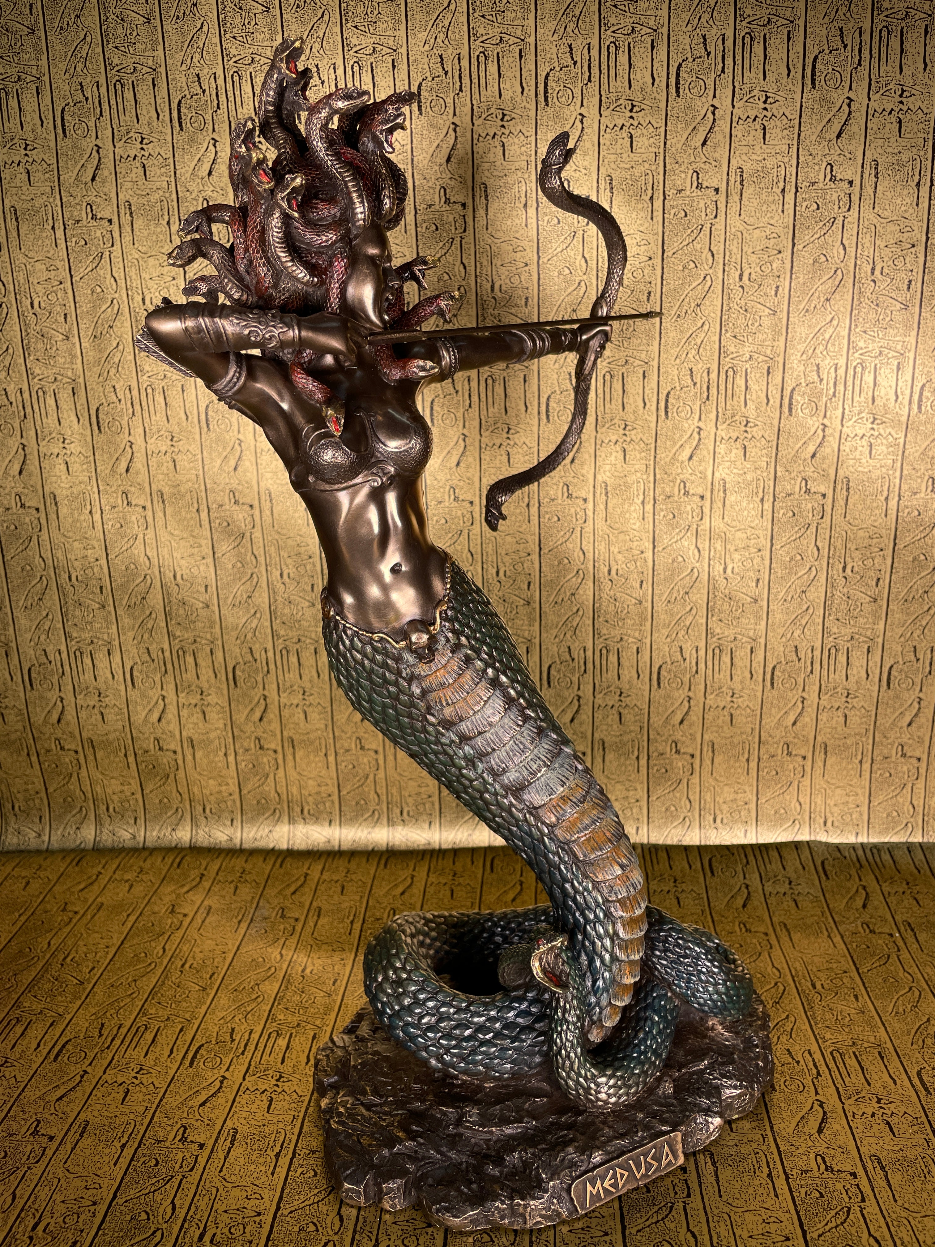 Furious Medusa Statue