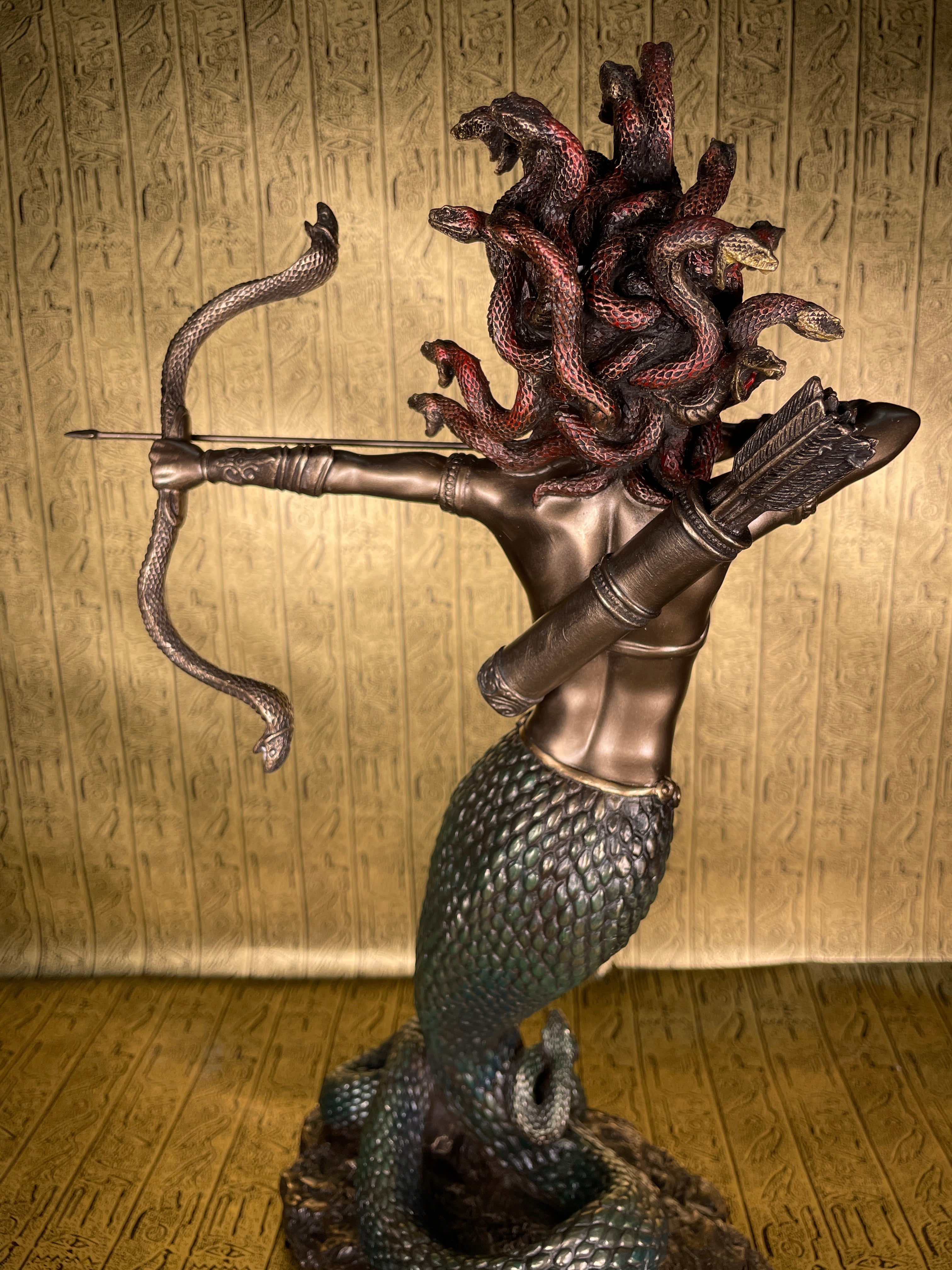 Furious Medusa Statue