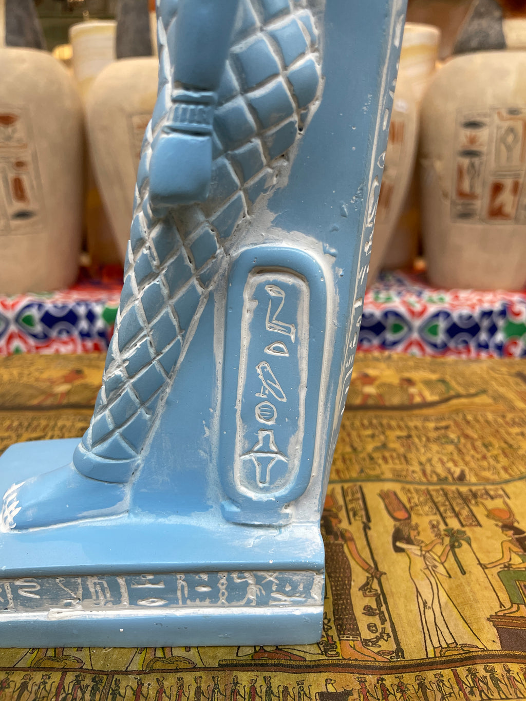 Sekhmet Statue - Blue Finish, 30 cm