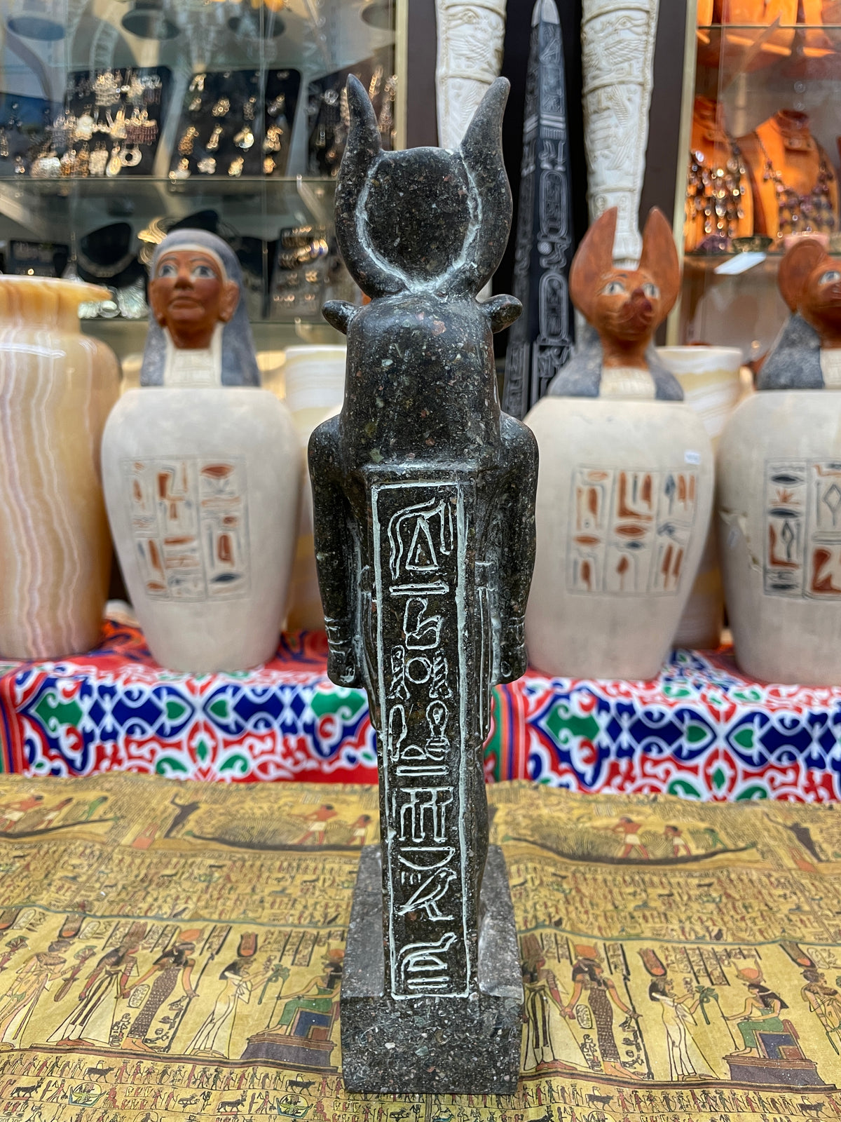 Hathor Statue - Black Granite
