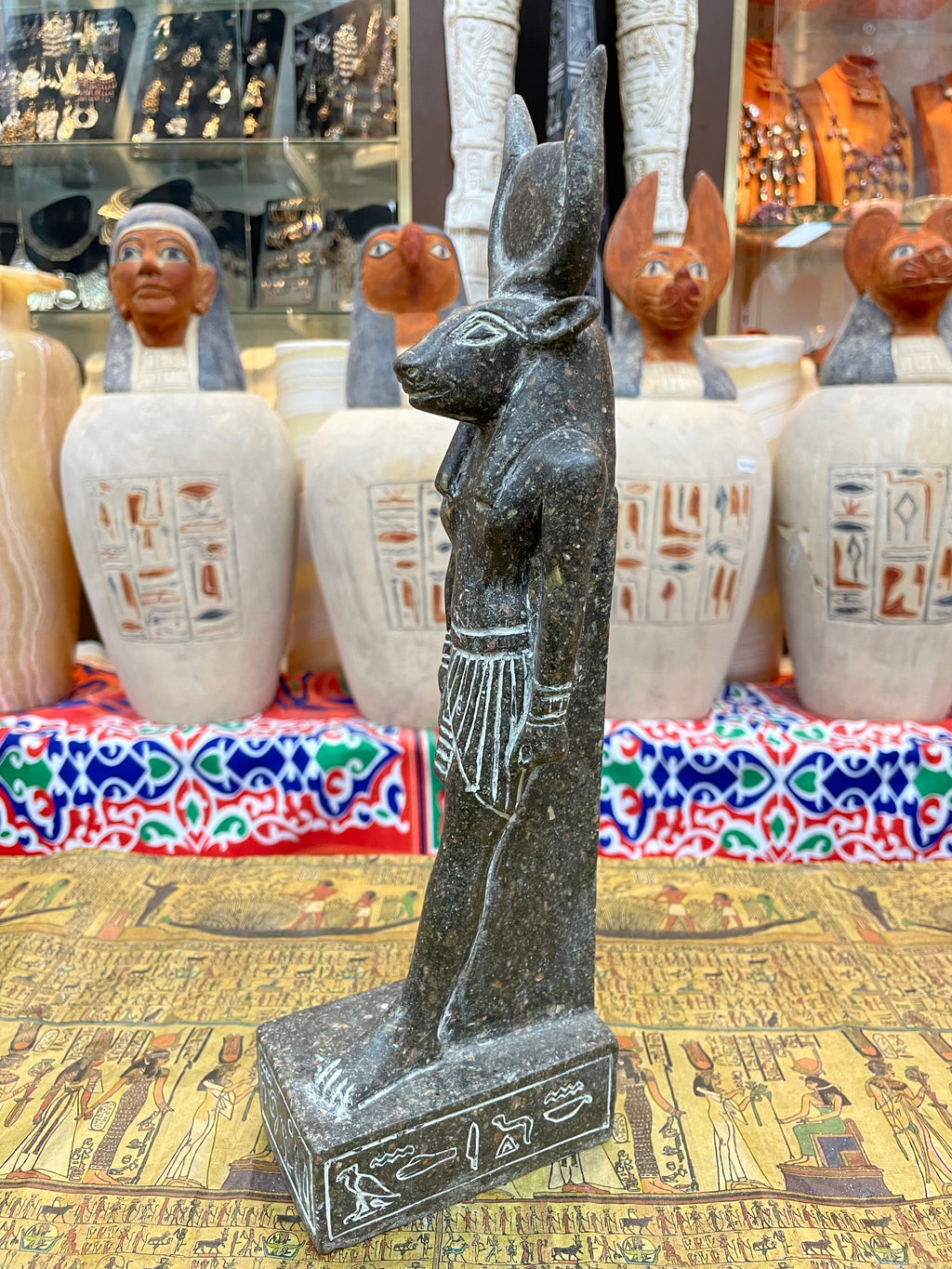 Hathor Statue - Black Granite