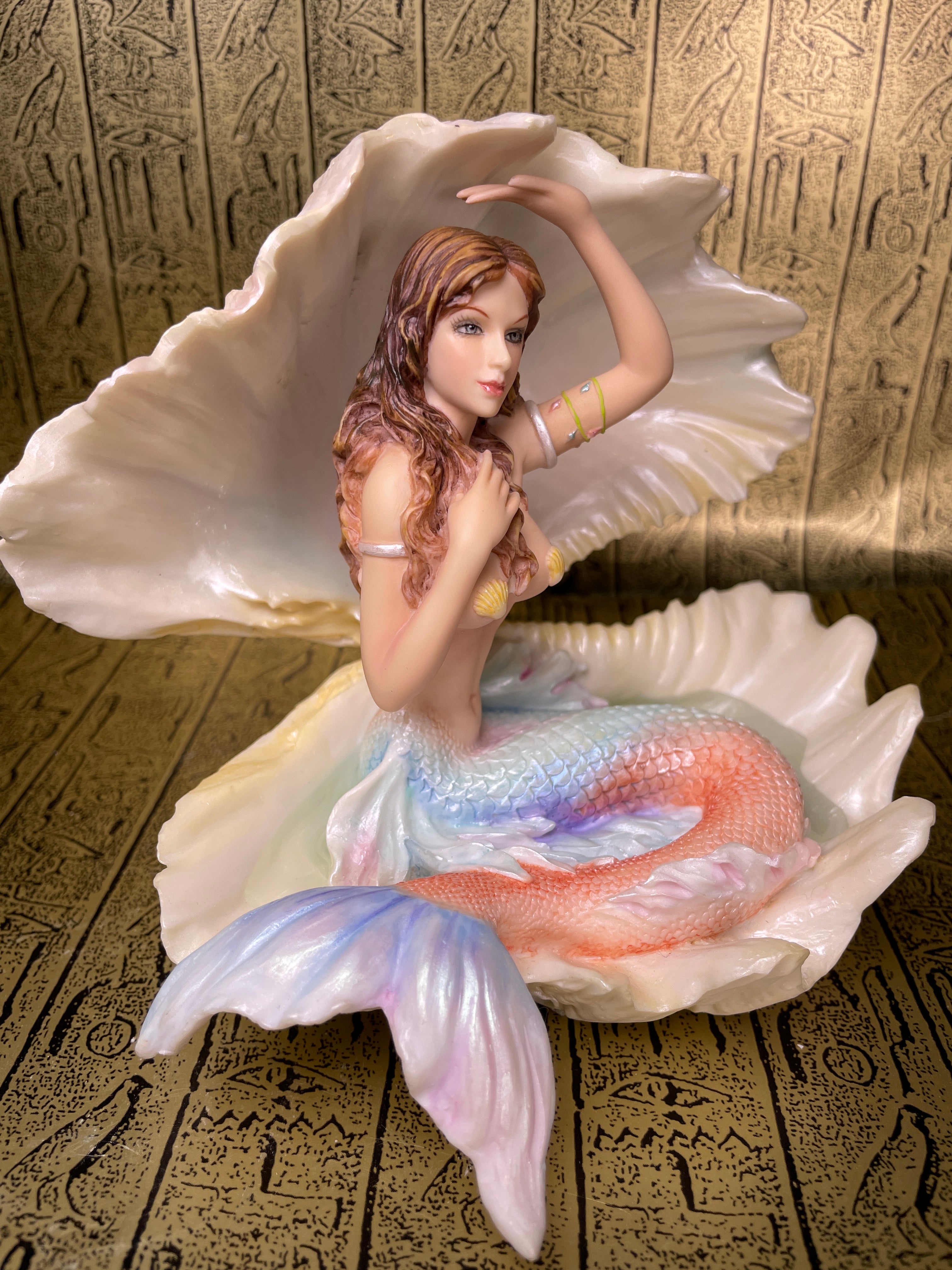 Mermaid Sitting in Seashell