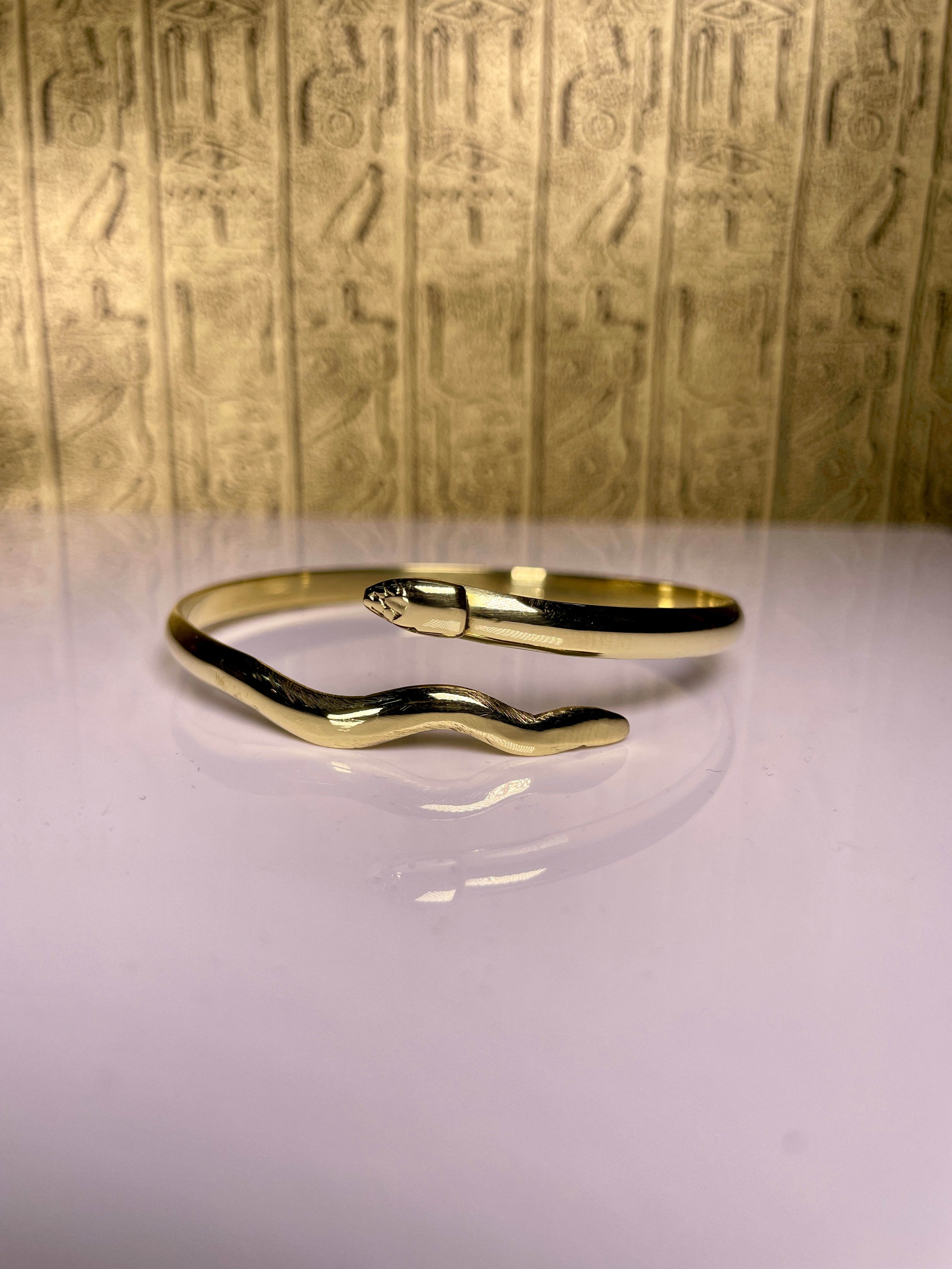 Gold Cobra Bangle