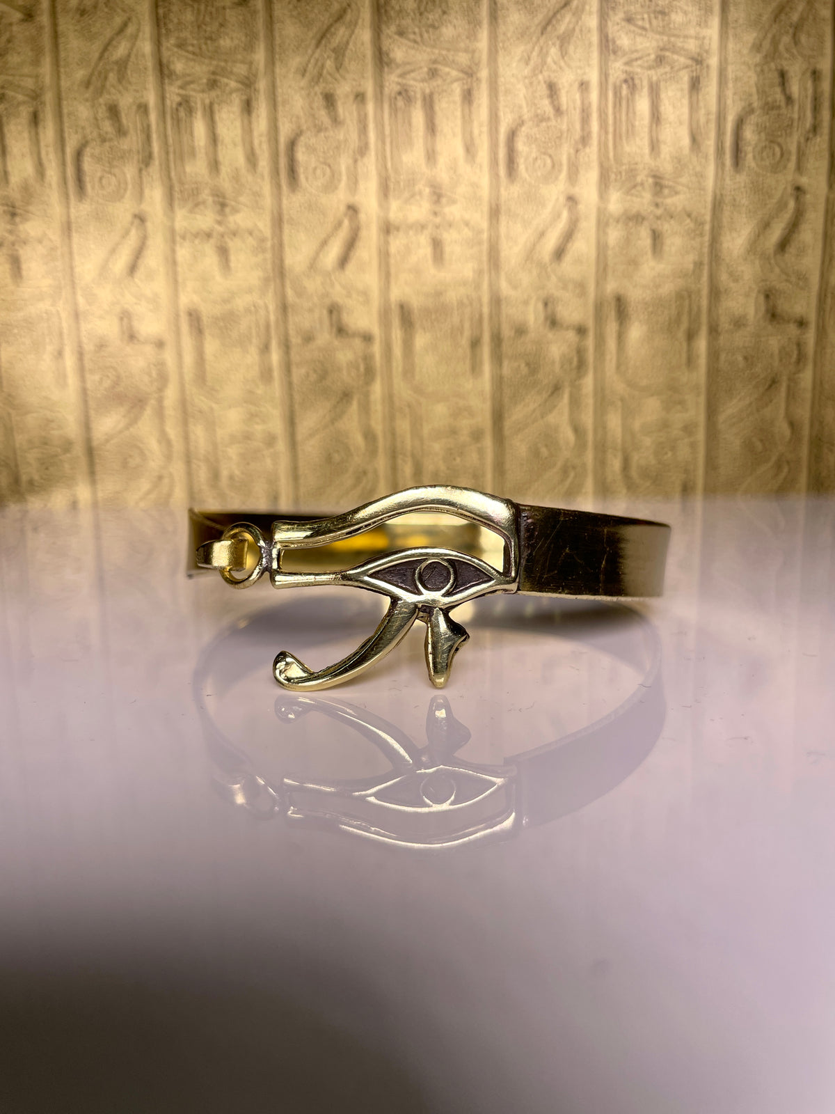 Gold Eye of Horus Bangle