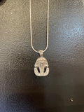 King Tut Pendant with Inlay & CZ