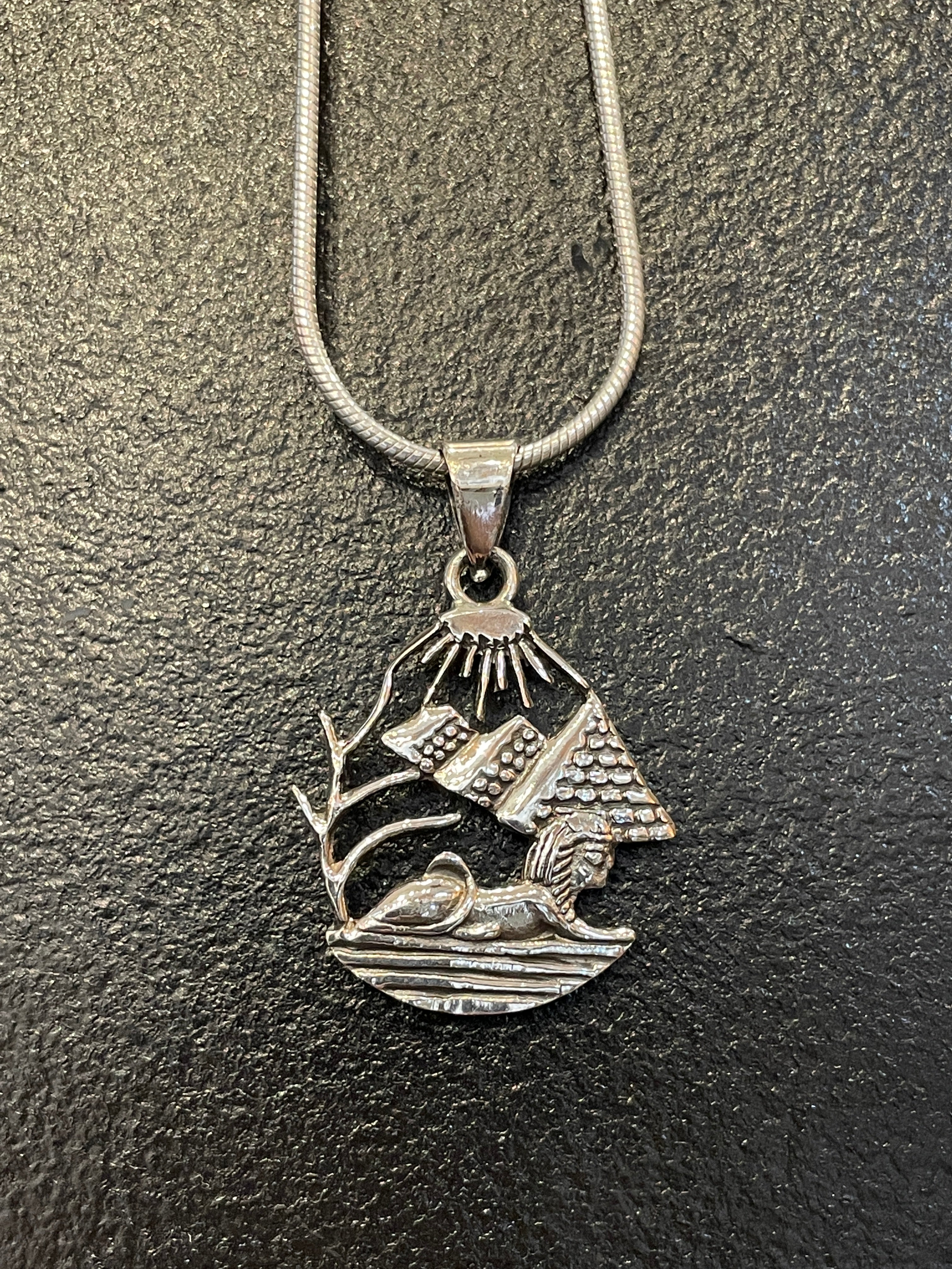 Sphinx and Pyramids Pendant