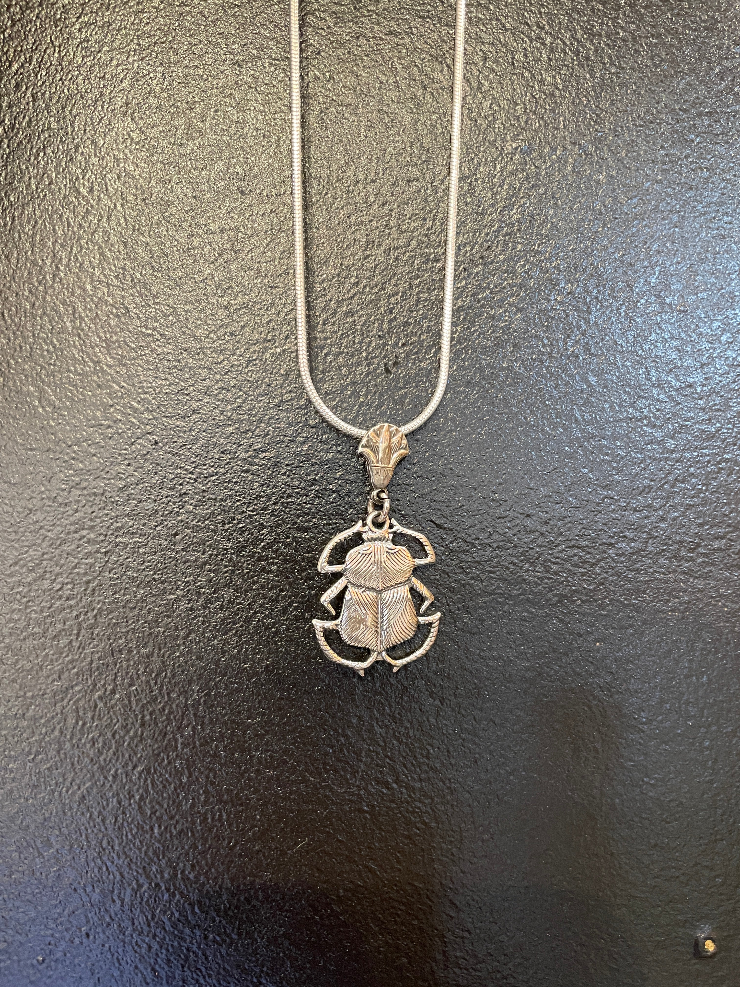 Scarab with Lotus Clasp Pendant