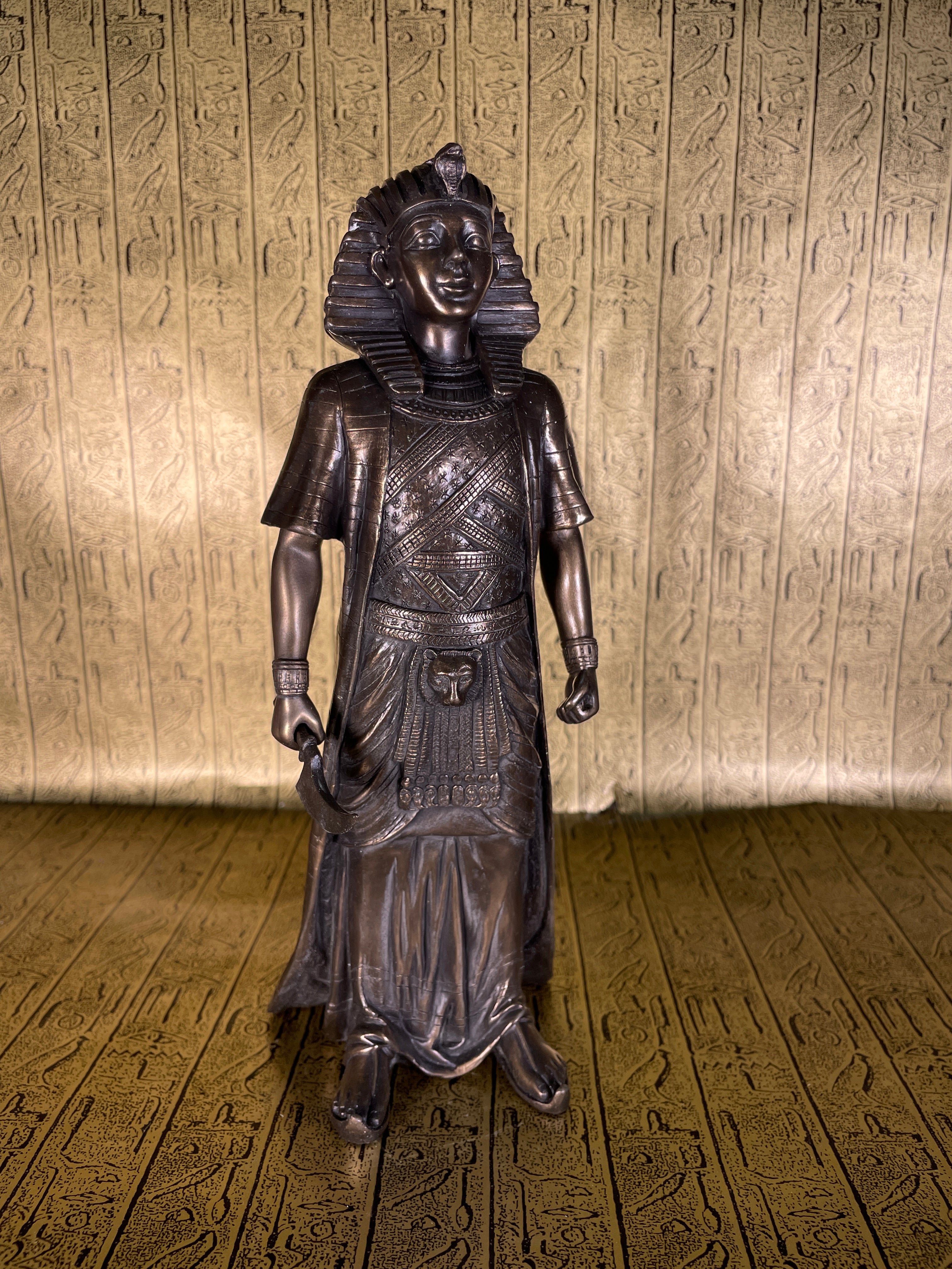 Pharaoh Holding Dagger Statue