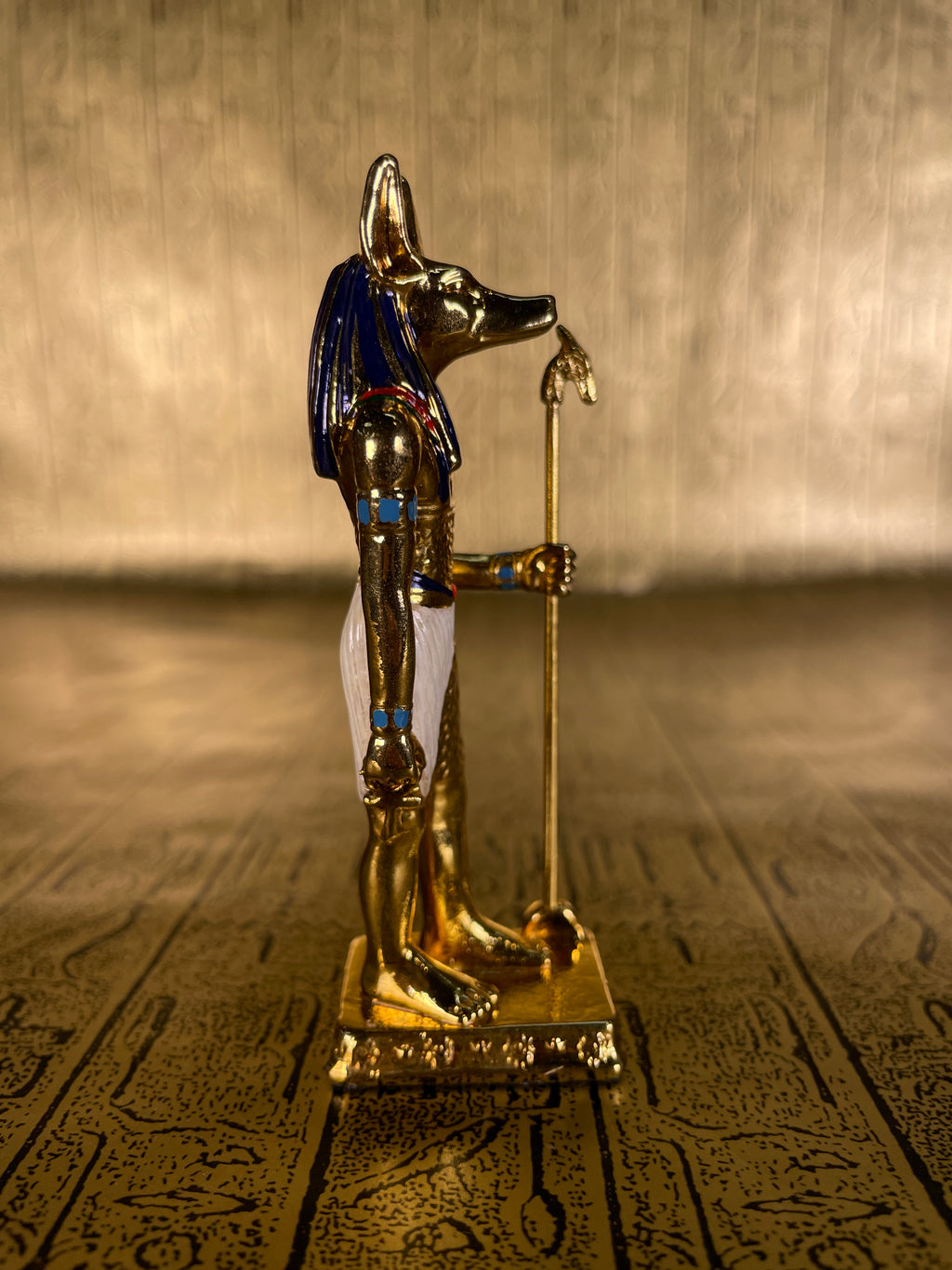 Gold Anubis Mini Statue - Pewter