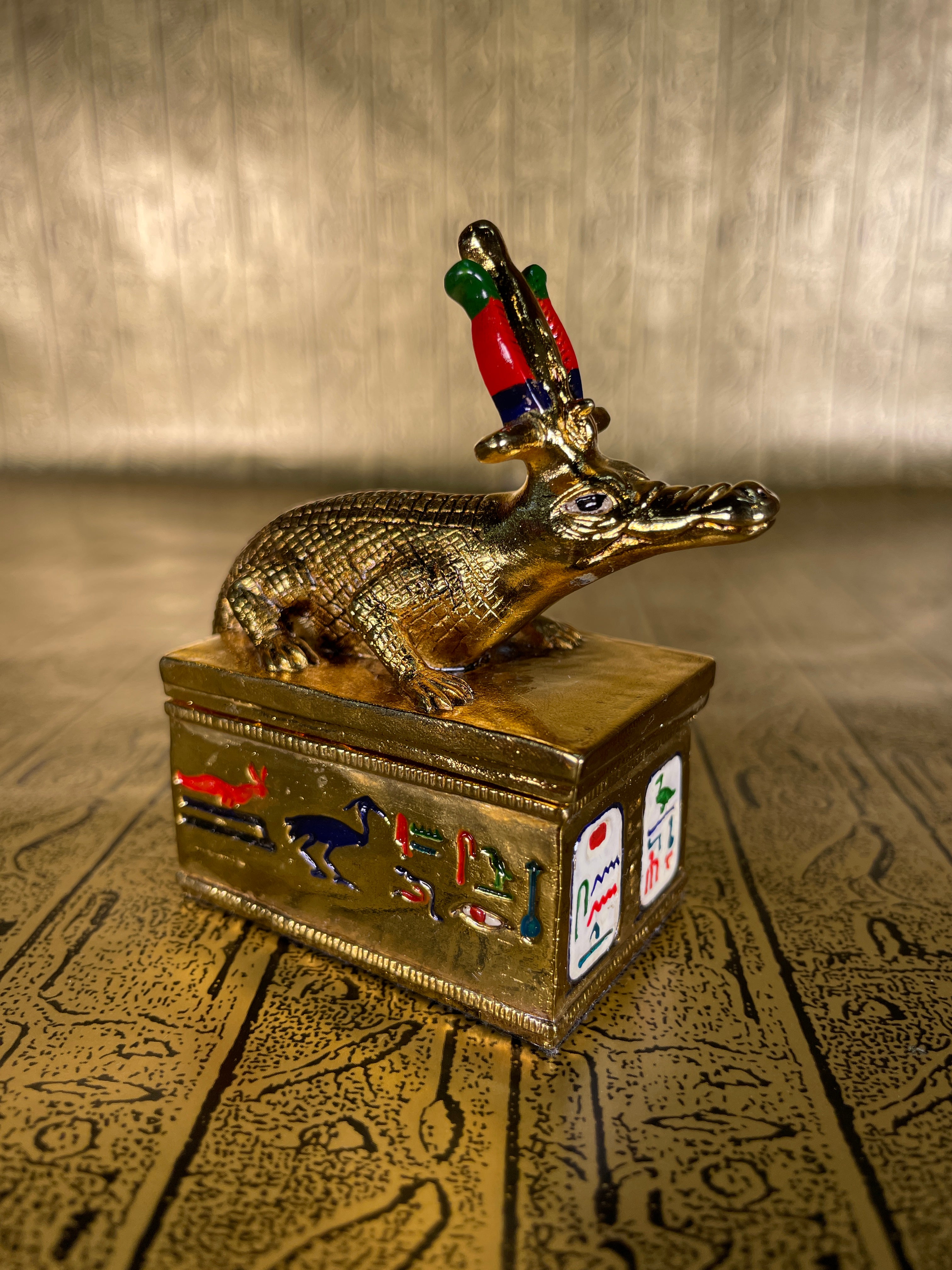 Gold Sobek Box - Solid Pewter