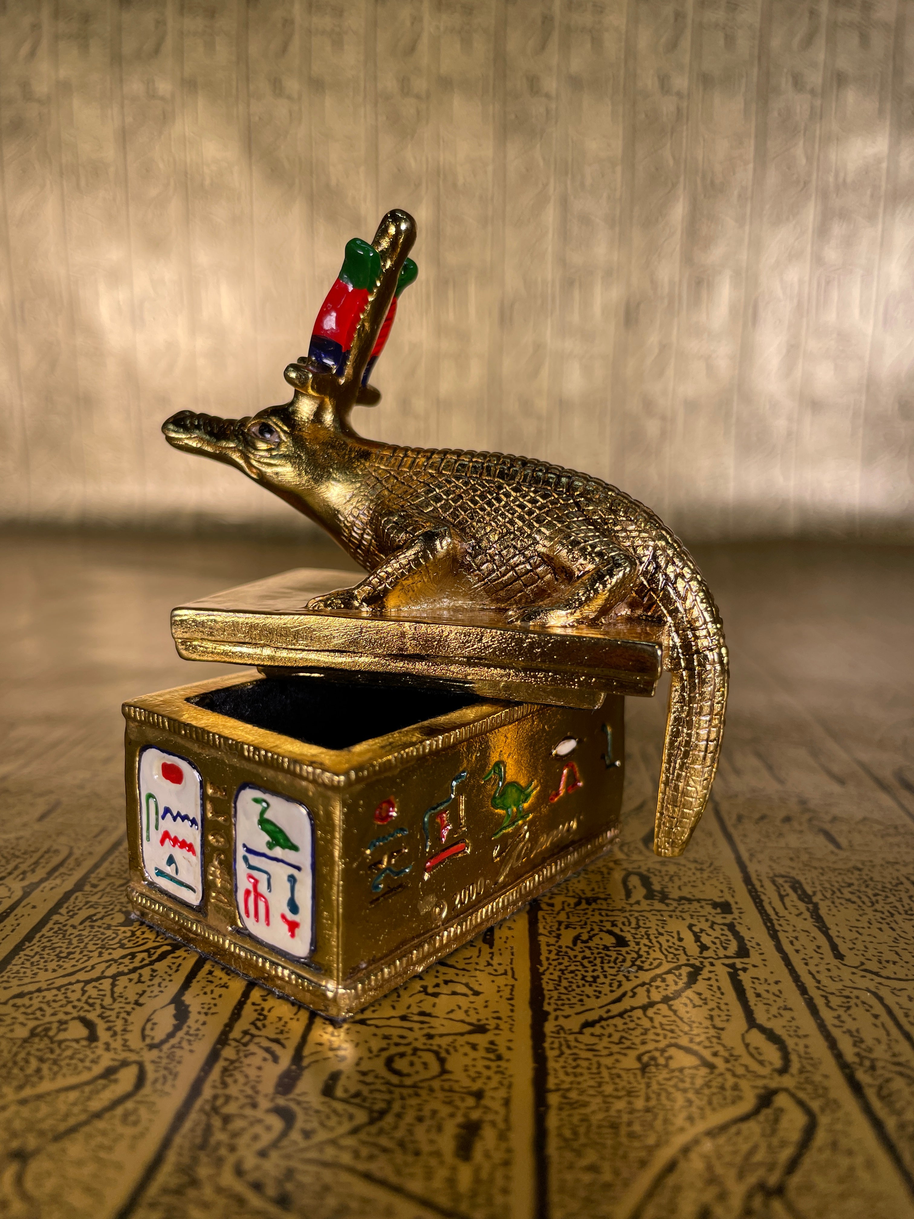 Gold Sobek Box - Solid Pewter