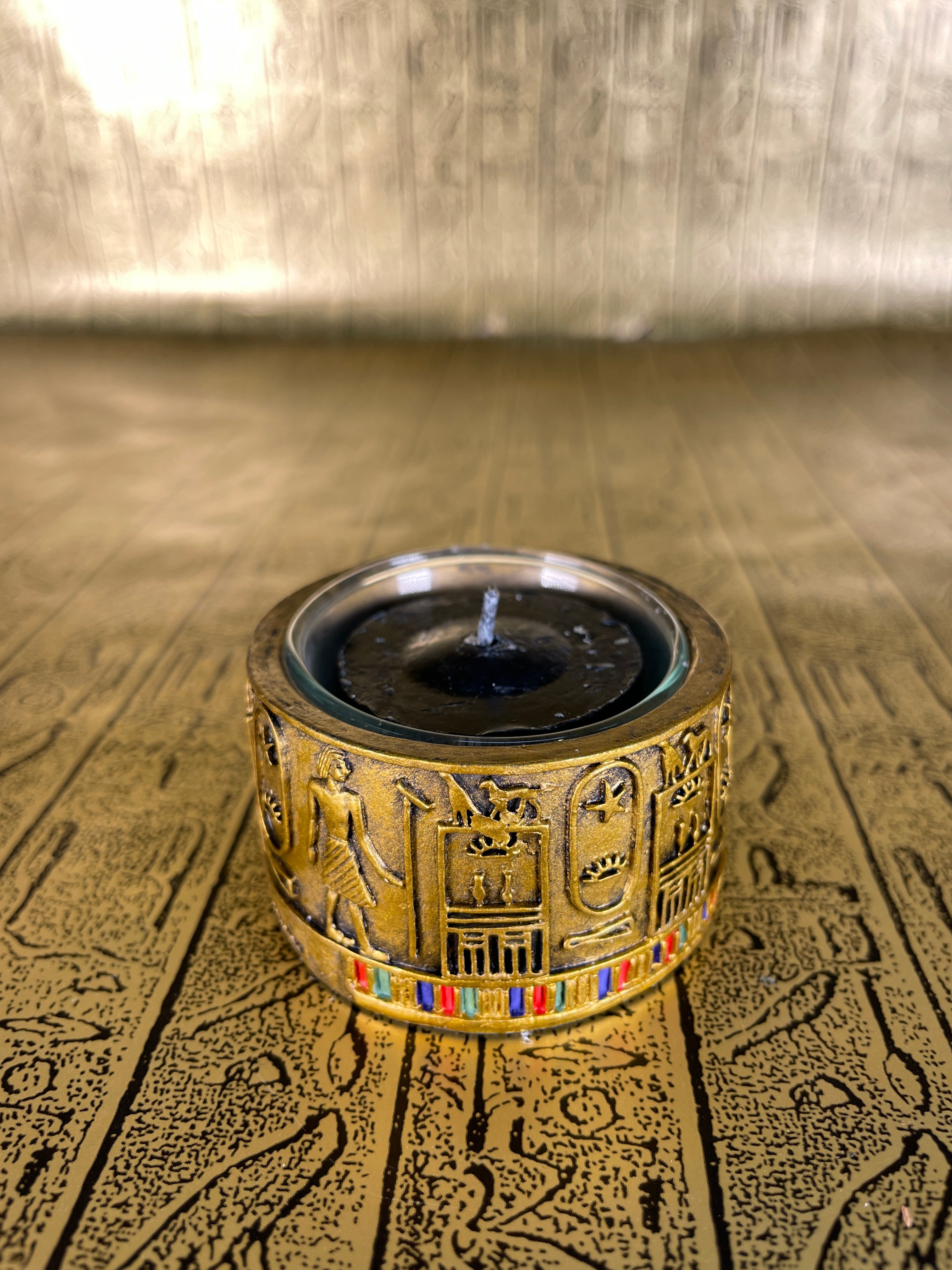 Hieroglyphic Tea-Light Holder