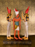 Goddess's Wadjet & Nekhbet Coronation of Pharaoh Statue