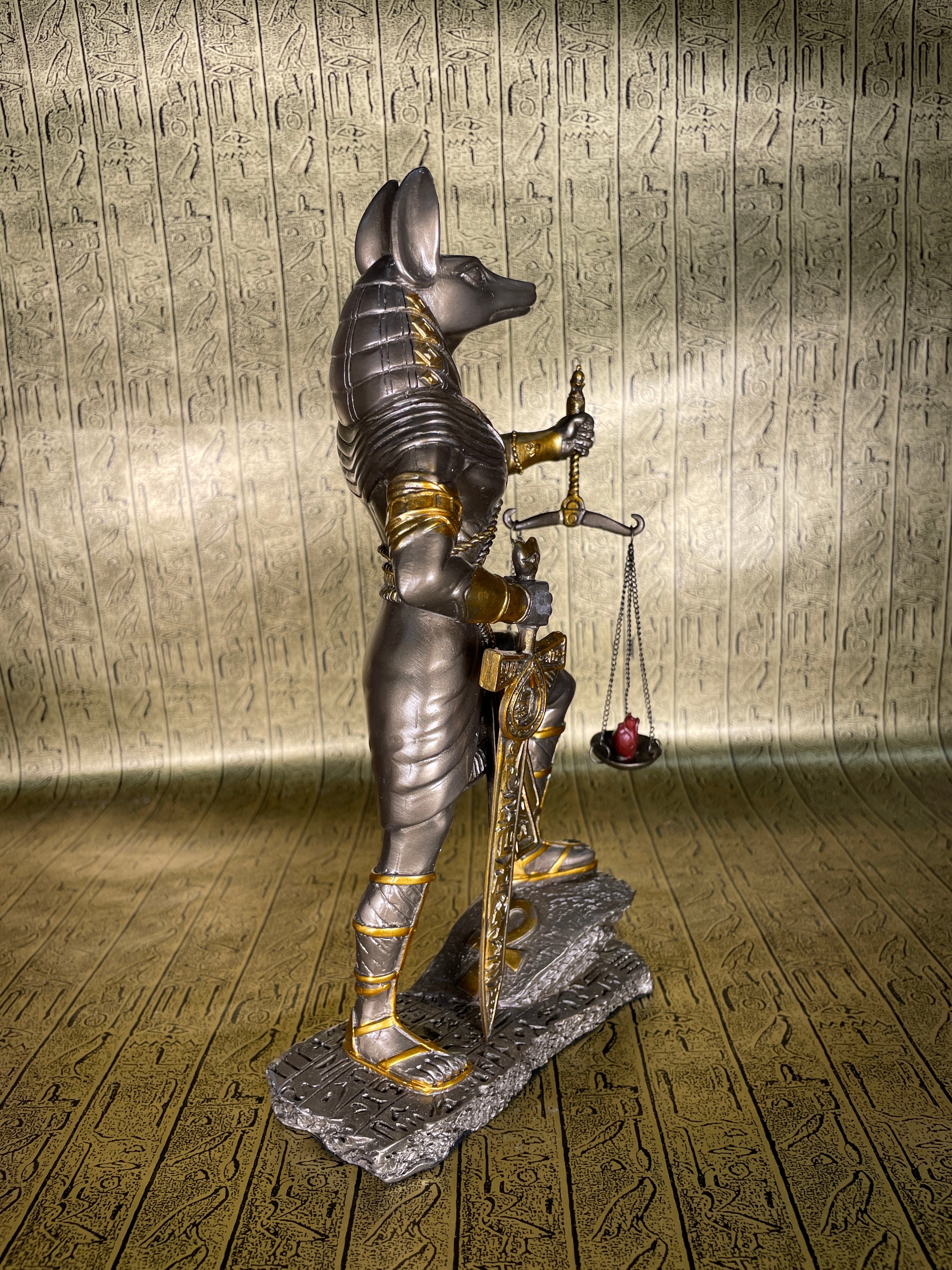 Judgment of Anubis Bronze Statue