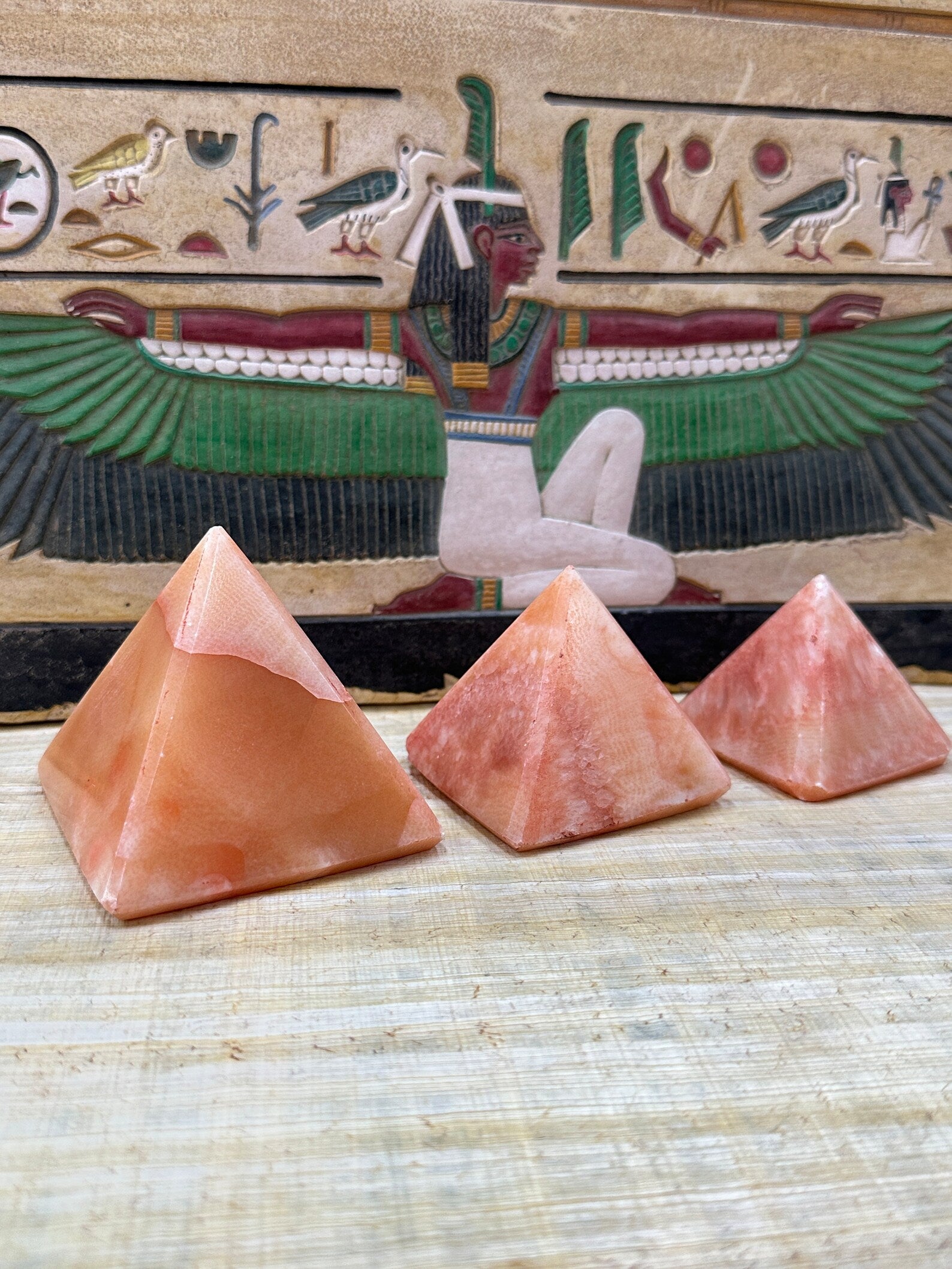 Alabaster Pyramid Set