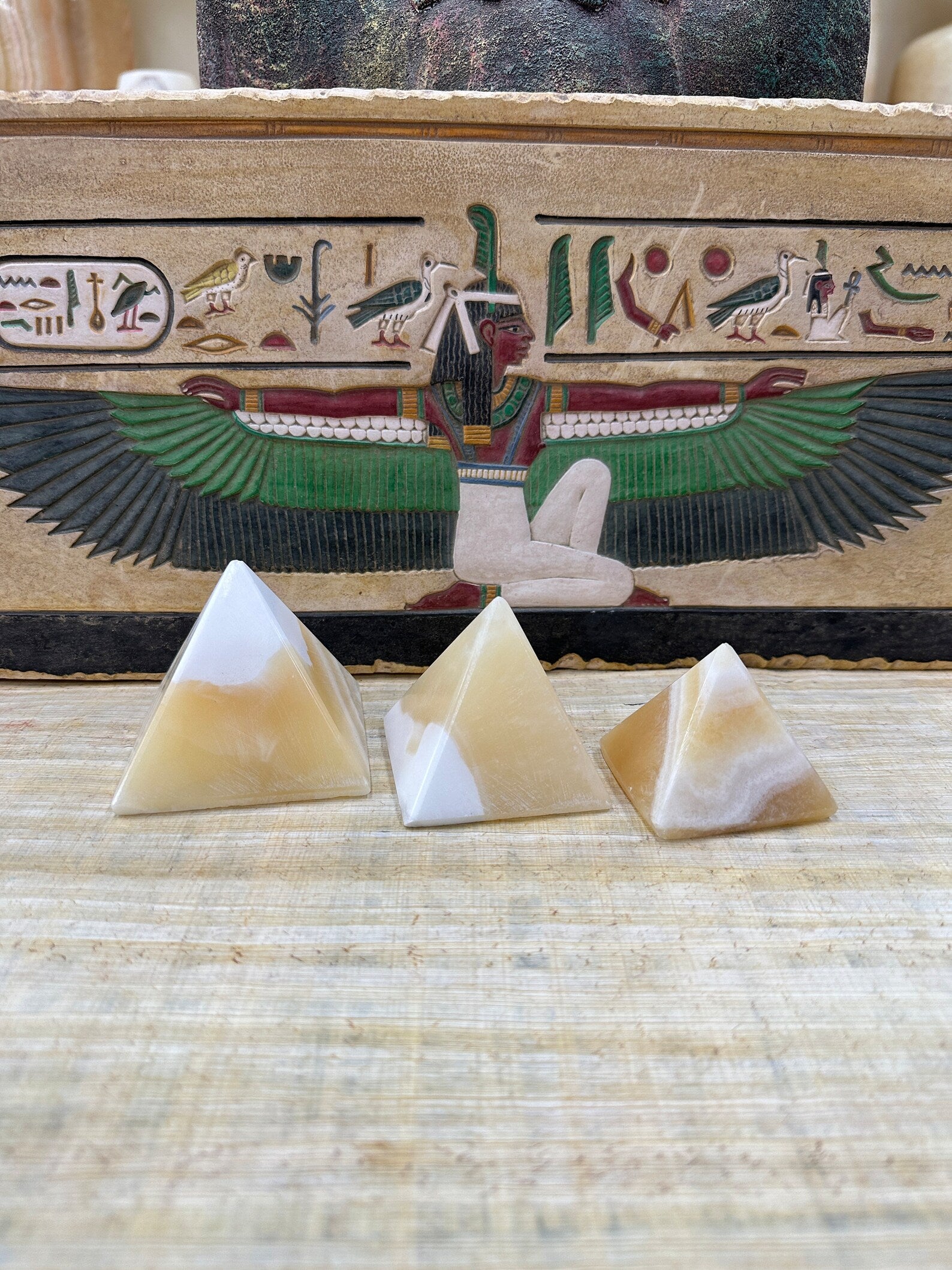 Alabaster Pyramid Set