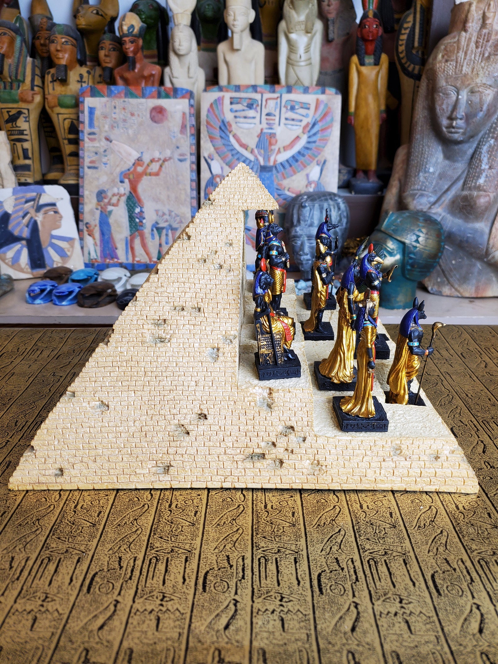 Ancient Egyptian Gods & Goddesses Mini Statues Set of 12