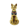 Solid Metal Bastet Figurine - Gold Finish, 7 cm