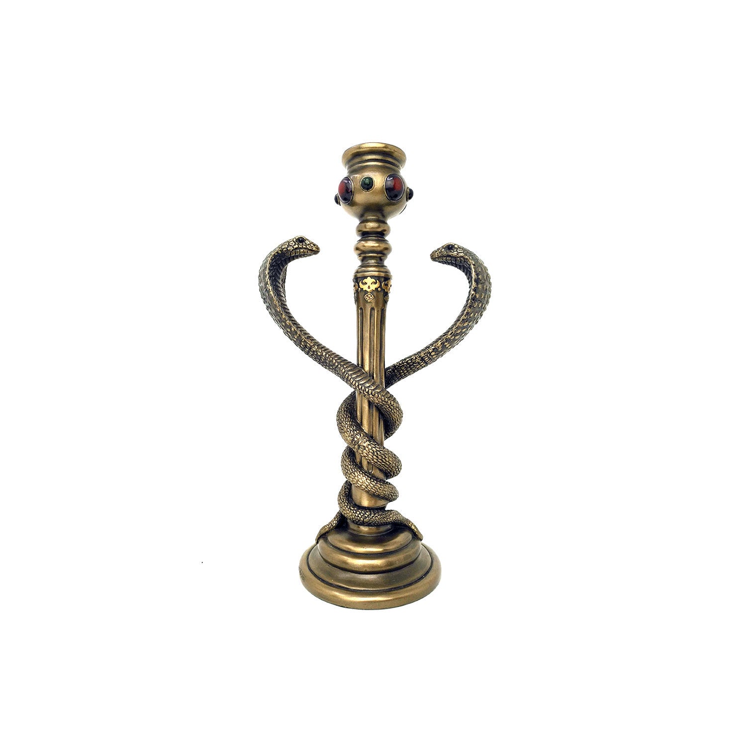 Double Cobra Candleholder - Egyptian Style Art Deco Cobra Candleholder