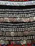 Egyptian Style Belly Dance Hip Scarf - Black Velvet Coin Belt for Belly Dancing with Sparkly Sequin Band & Over 300 coins!