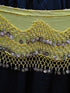 Egyptian Style Belly Dance Hip Scarf - Yellow Chiffon Coin Belt for Belly Dancing