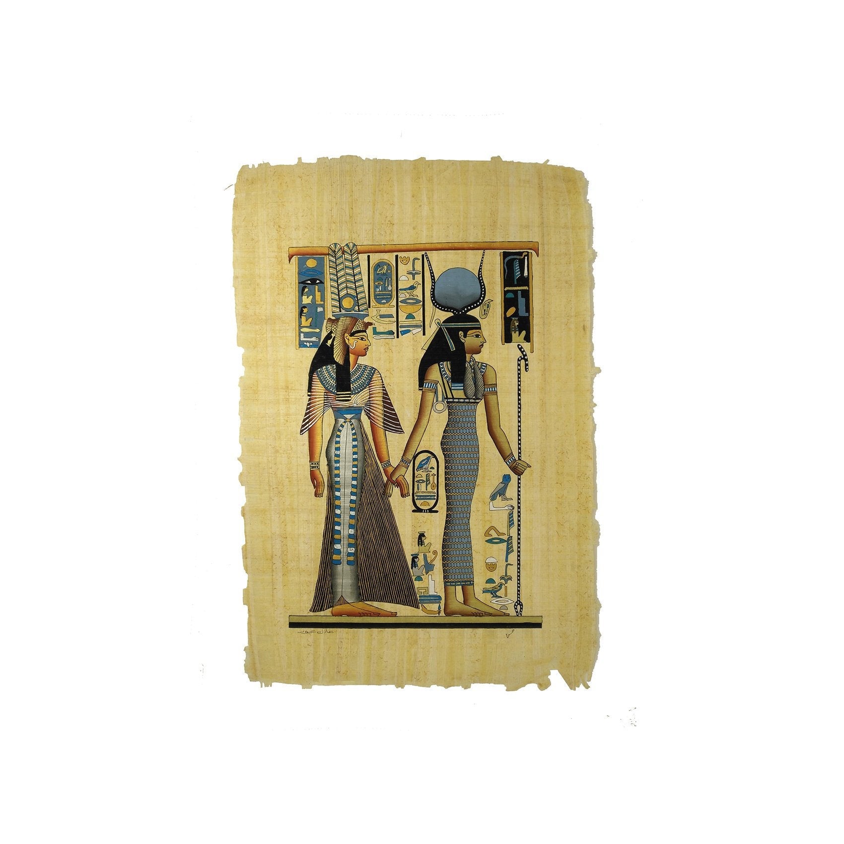 Goddess Isis Leading Queen Nefertari into the Afterlife Papyrus - 40x60cm