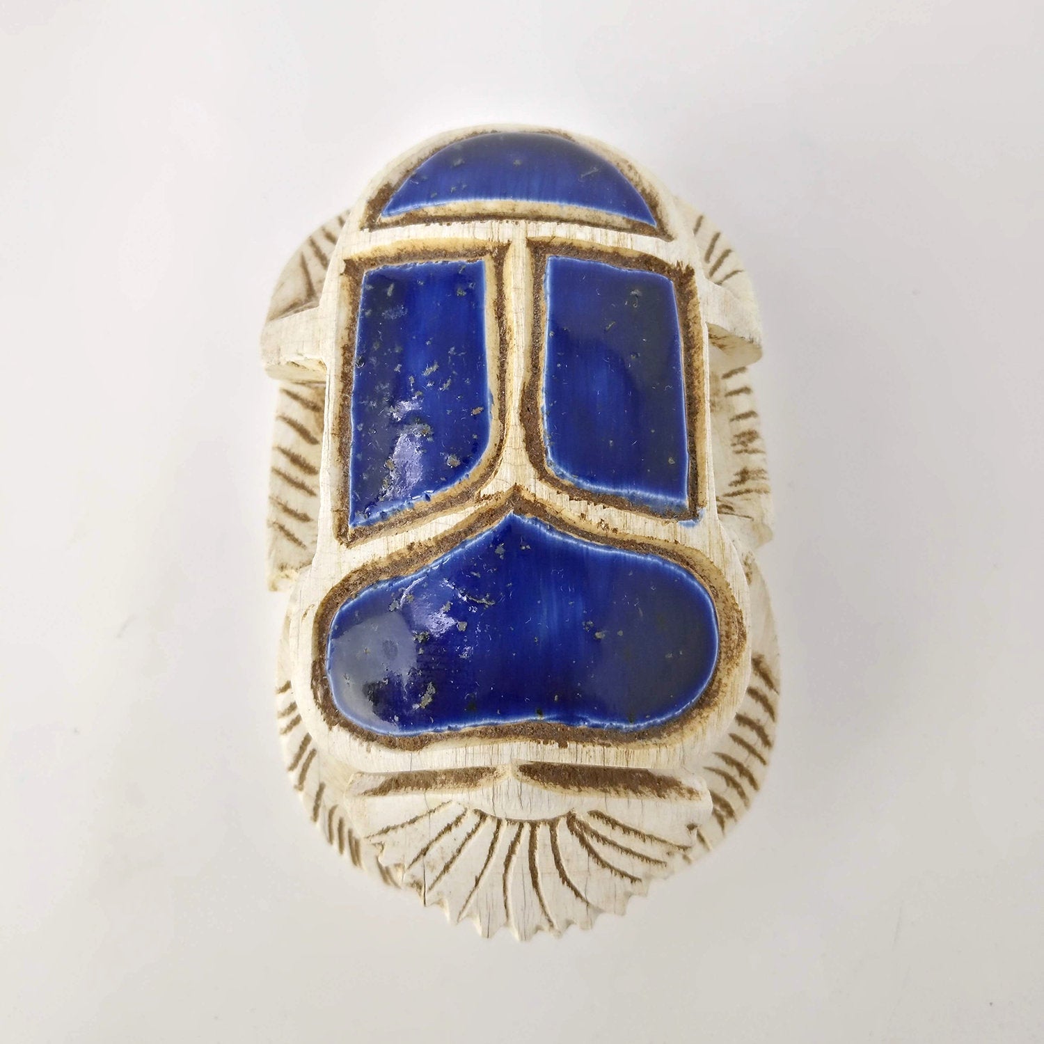 Hand-Carved Scarab Beetle - Made in Egypt