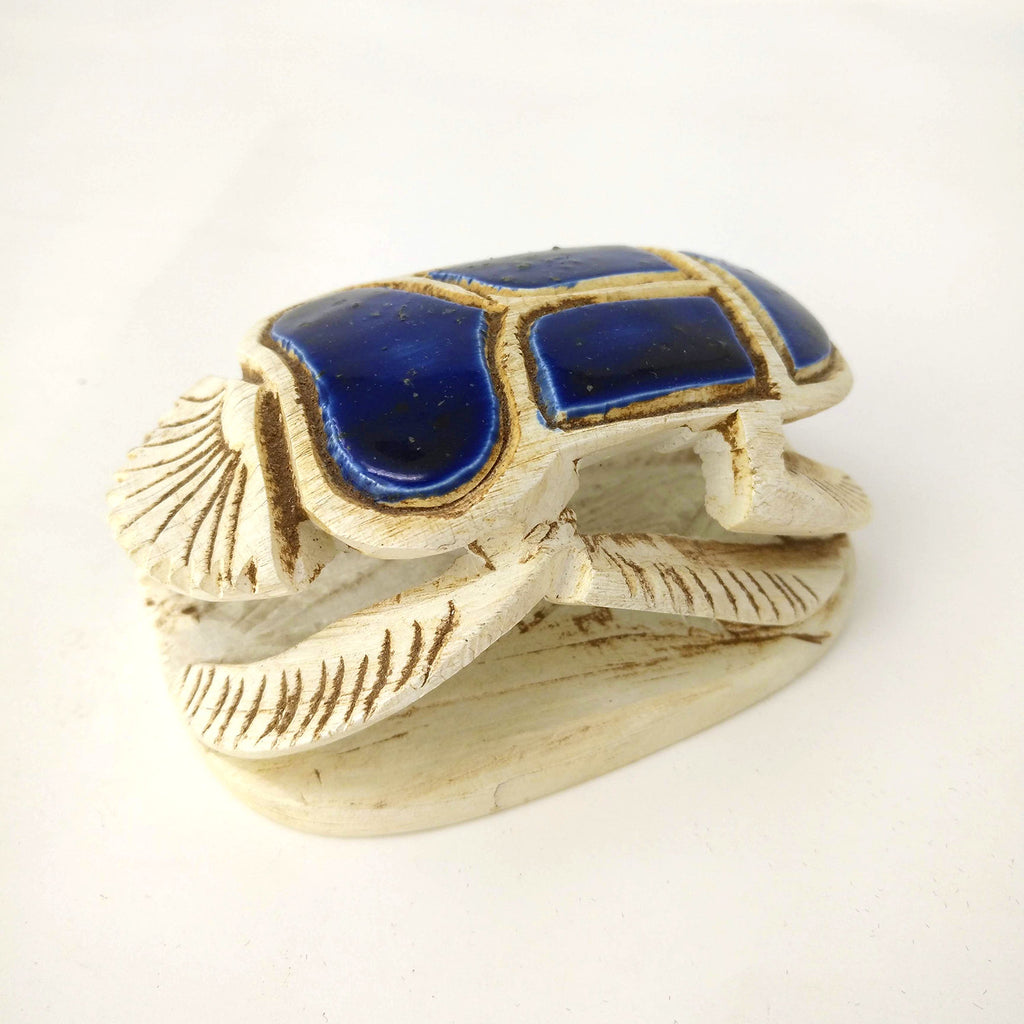 Hand-Carved Scarab Beetle - Made in Egypt