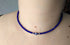 Beaded Evil Eye Necklace - Royal Blue