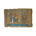 King Tutankamun and Queen Ankhesenamun on Nile Boat on Antiqued Papyrus - 40x60cm