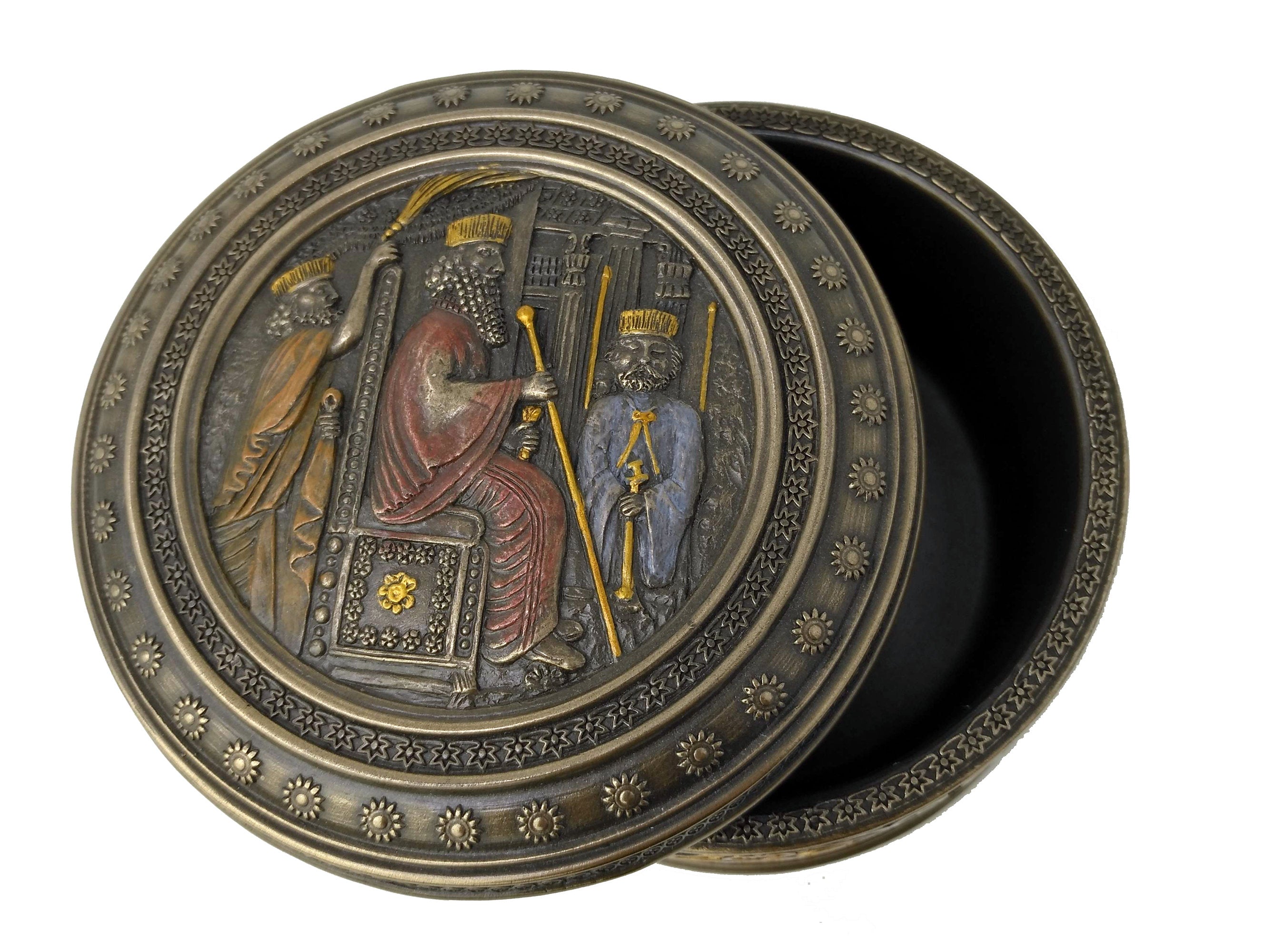 Darius The Great Round Trinket Box